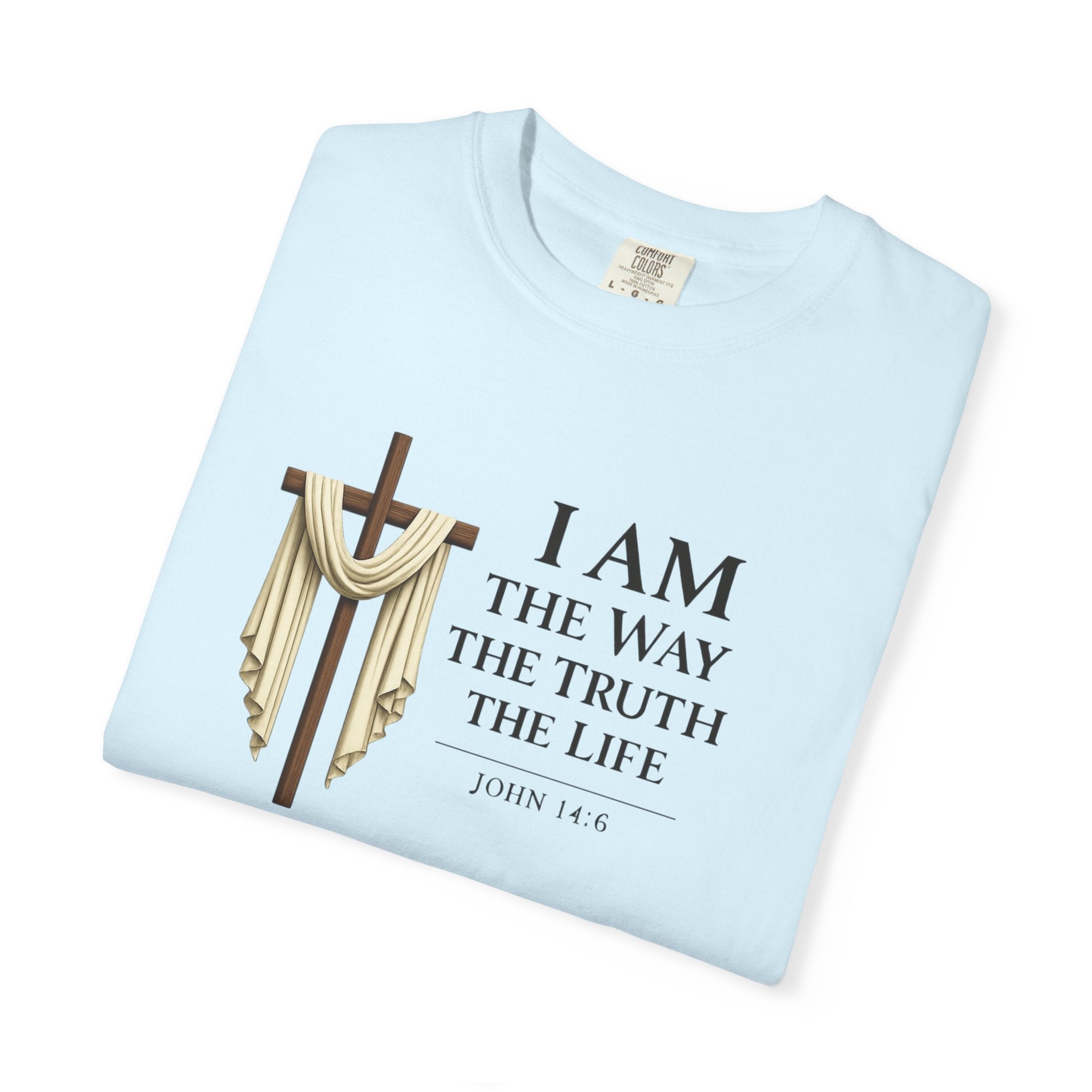 John 14:6 Christian Faith T-Shirt – “I Am the Way, the Truth, the Life” Comfort Colors® Tee