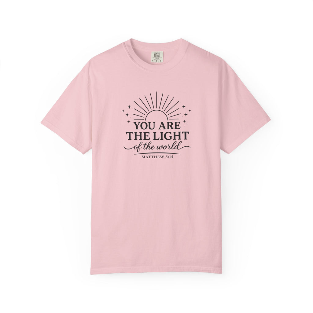 Matthew 5:14 “You Are the Light of the World” Comfort Colors® Christian Faith Tee