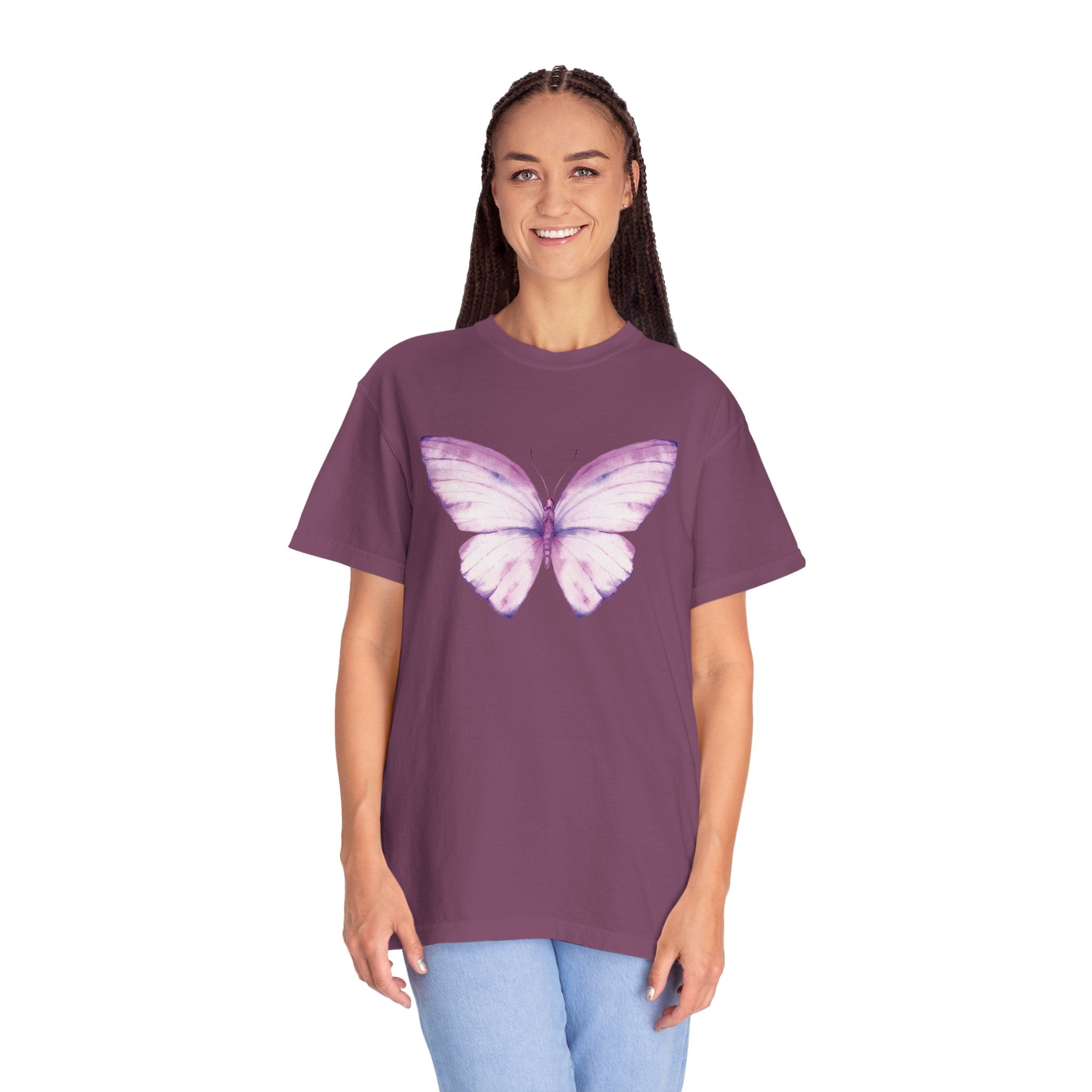 Pastel Watercolor Butterfly Graphic Tee | Comfort Colors® 1717 | NUCCI™ Signature Collection