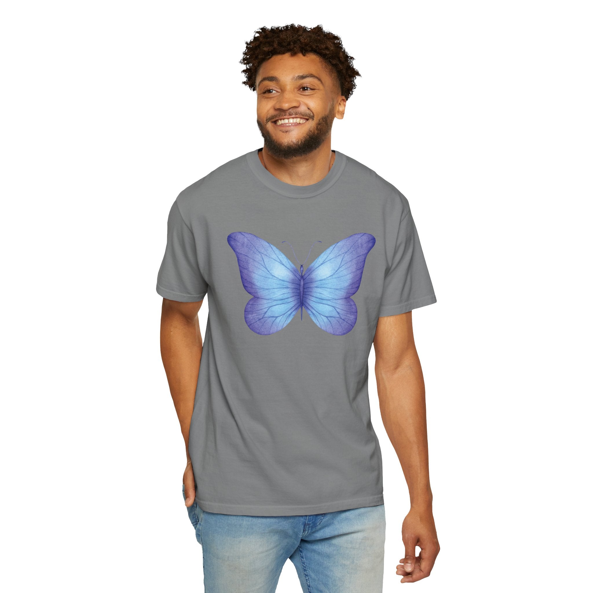 Pastel Watercolor Butterfly Graphic Tee | Comfort Colors® 1717 | NUCCI™ Signature Collection