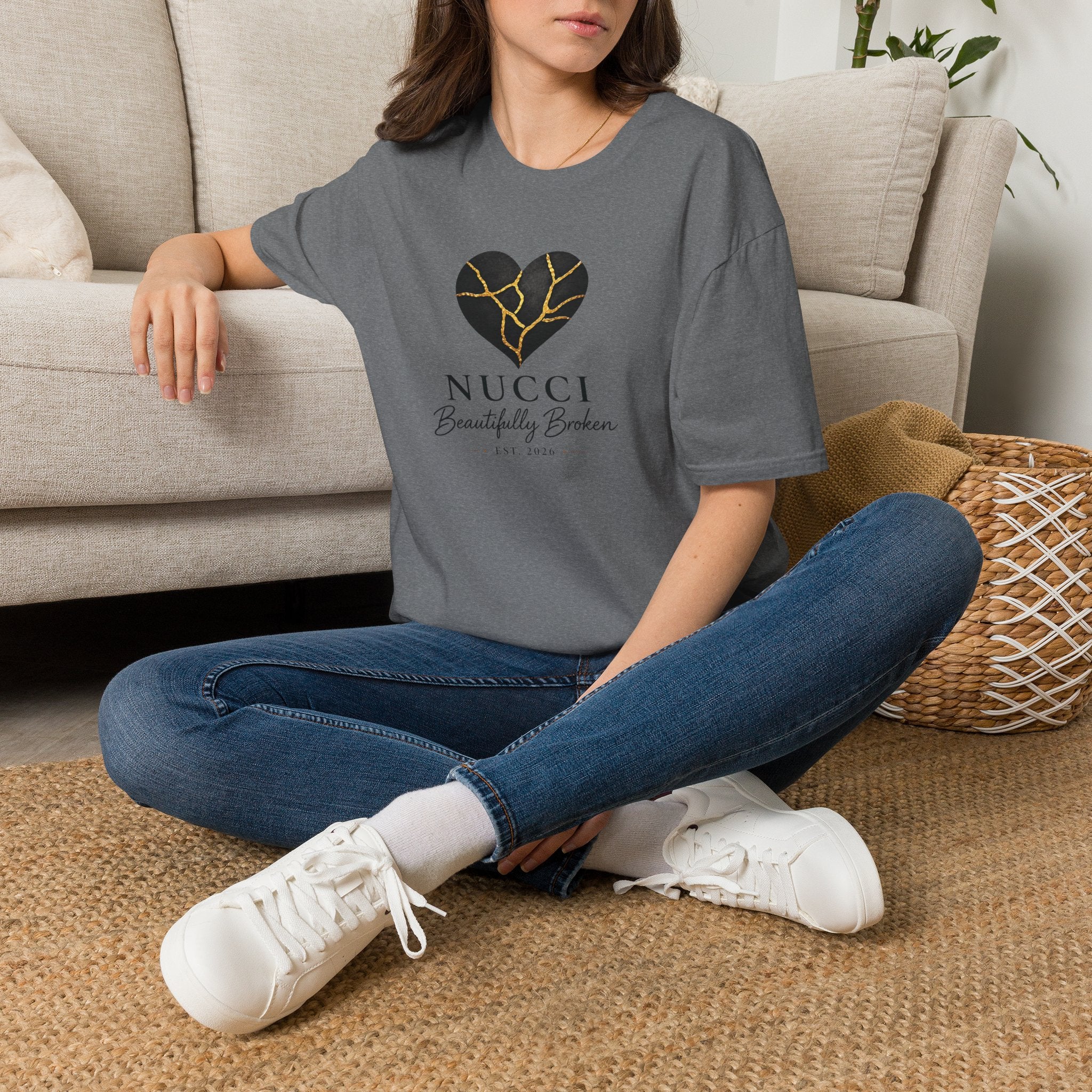 NUCCI™ Signature Collection | Cracked Heart Logo Tee