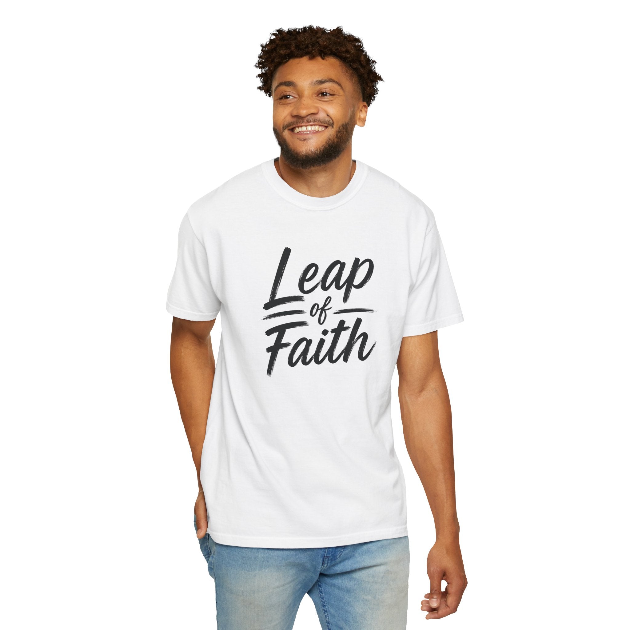 Leap of Faith T-Shirt | Inspirational Faith Comfort Colors® 1717 Unisex Tee