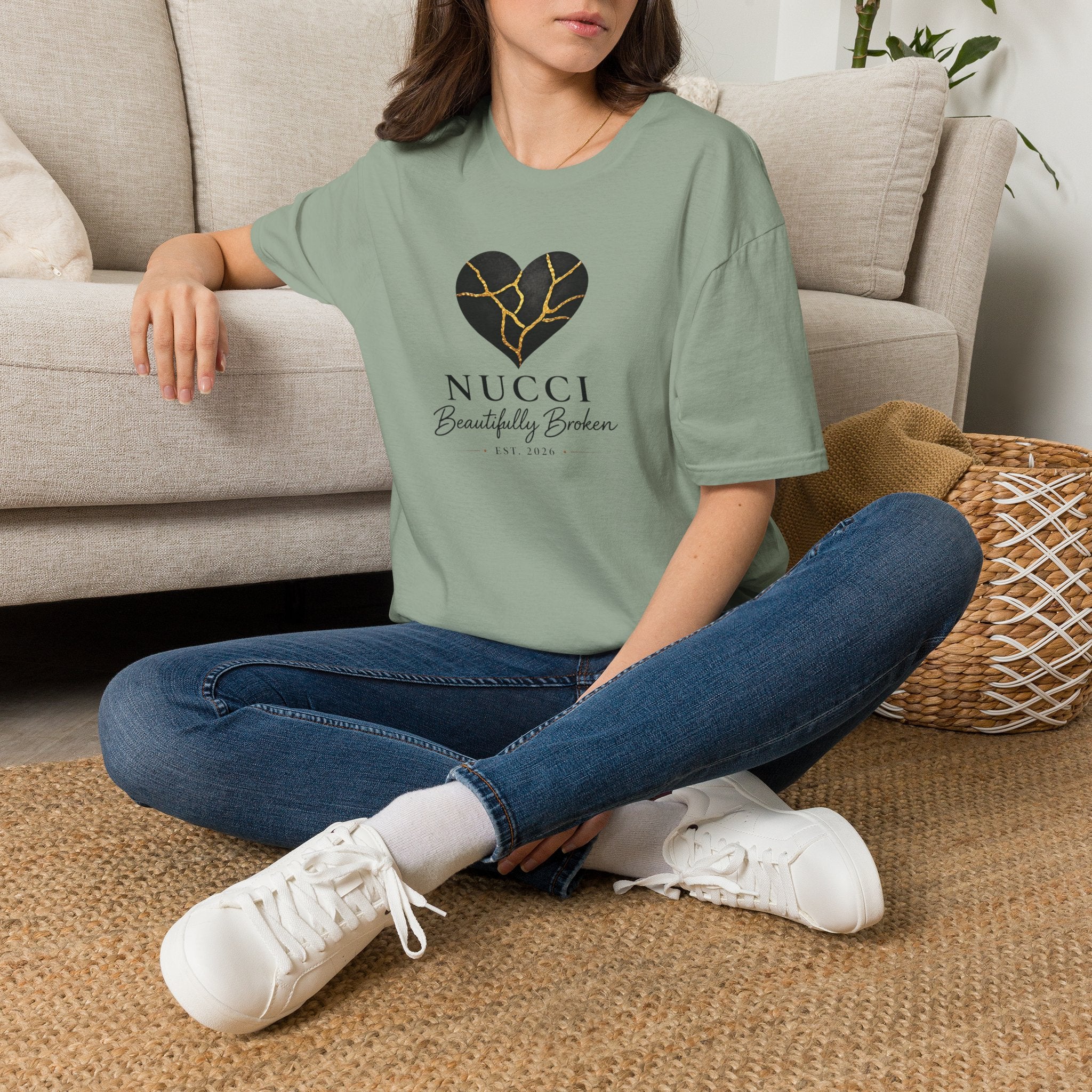 NUCCI™ Signature Collection | Cracked Heart Logo Tee