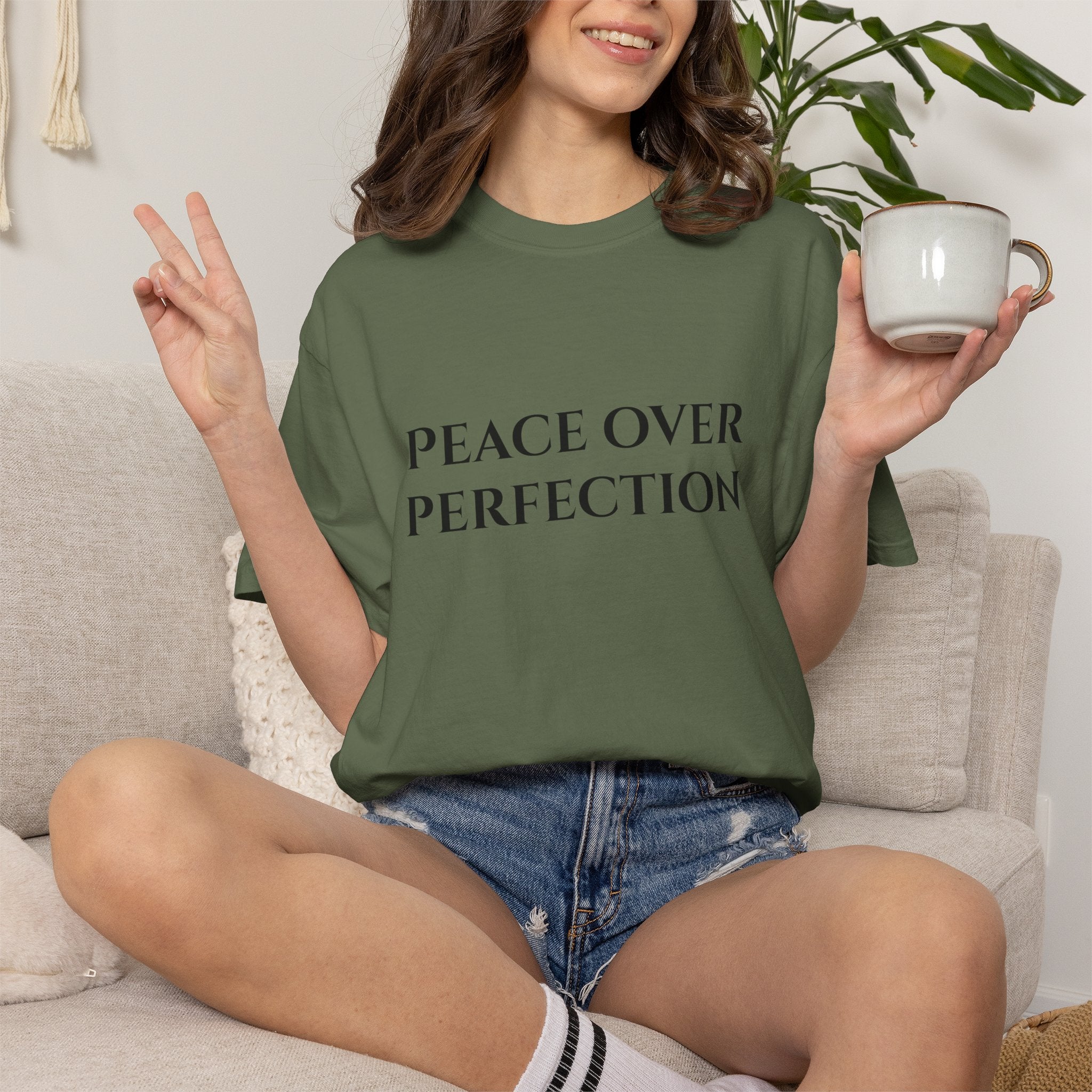 Peace Over Perfection T-Shirt — Mental Health & Healing Tee