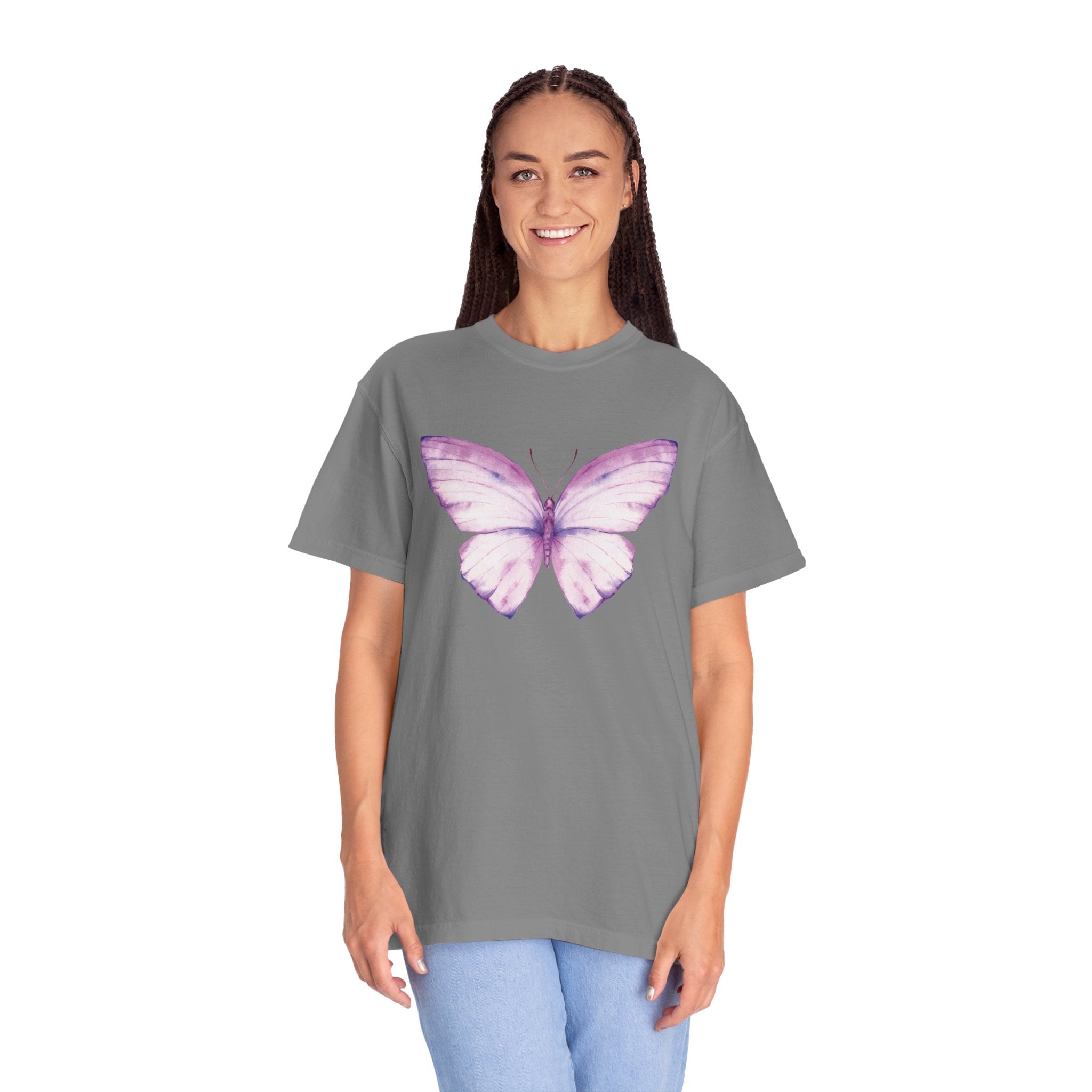 Pastel Watercolor Butterfly Graphic Tee | Comfort Colors® 1717 | NUCCI™ Signature Collection