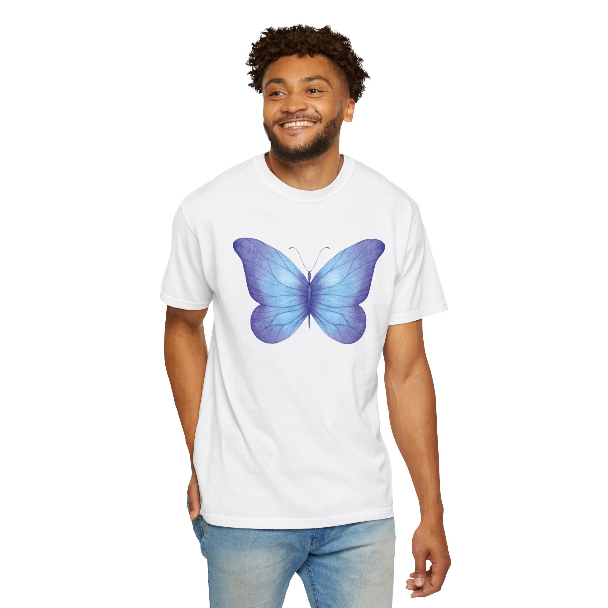 Pastel Watercolor Butterfly Graphic Tee | Comfort Colors® 1717 | NUCCI™ Signature Collection