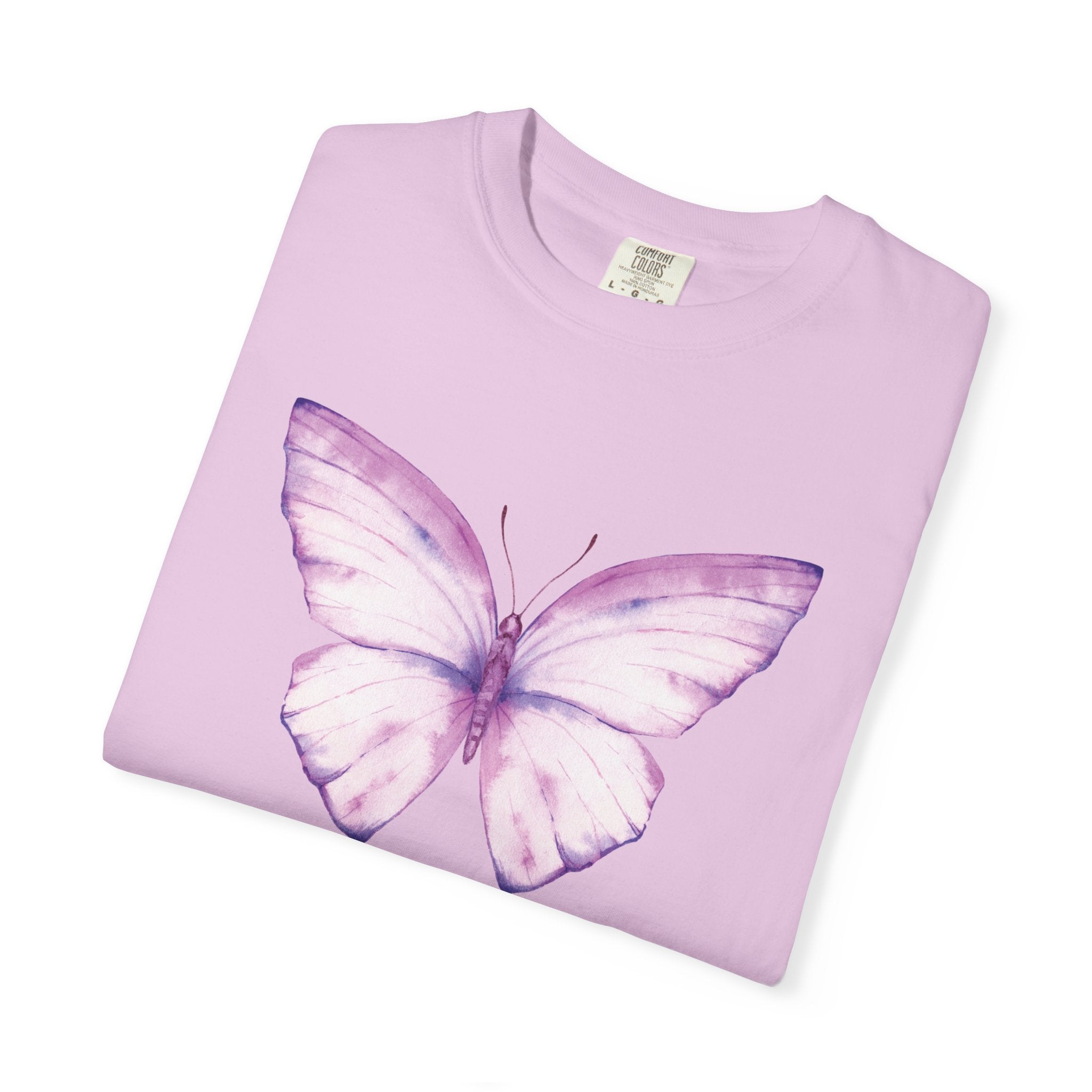 Pastel Watercolor Butterfly Graphic Tee | Comfort Colors® 1717 | NUCCI™ Signature Collection