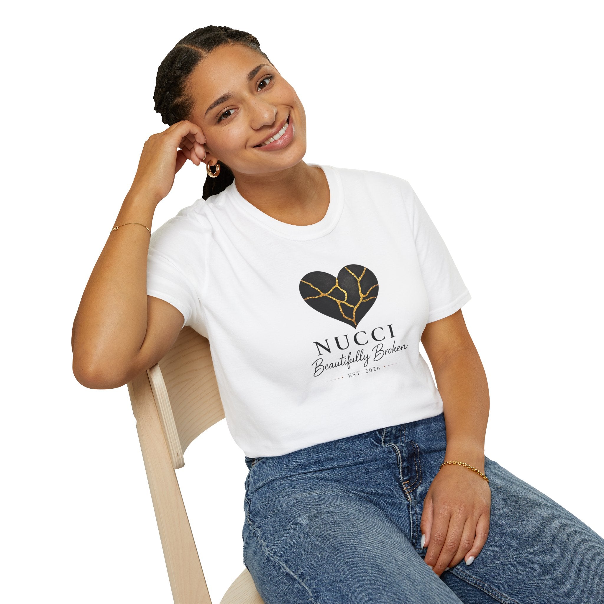 NUCCI™ Signature Collection | Cracked Heart Logo Tee