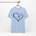 Christian Heart Cross T-Shirt | Minimalist Faith Tee | Christian Shirt