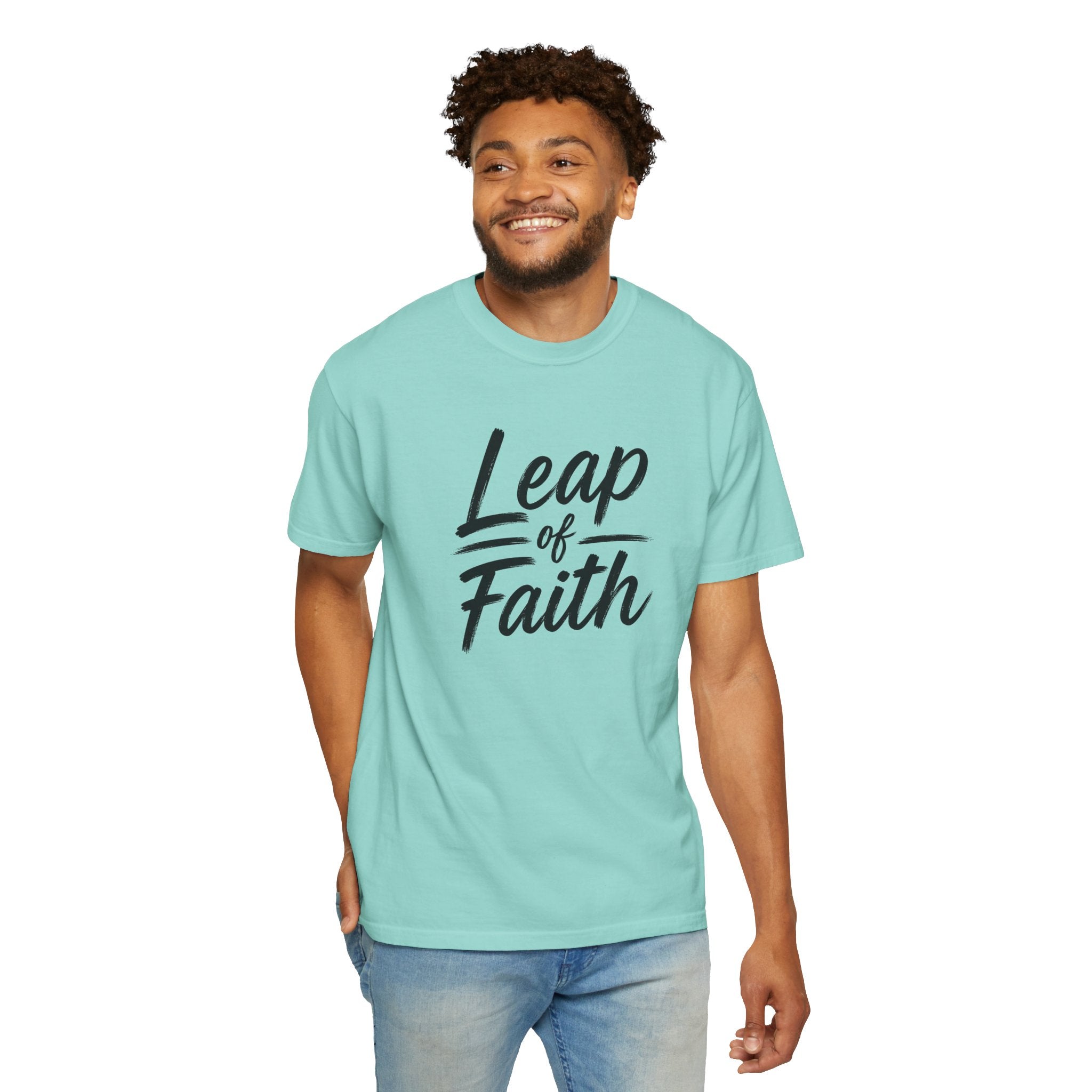Leap of Faith T-Shirt | Inspirational Faith Comfort Colors® 1717 Unisex Tee