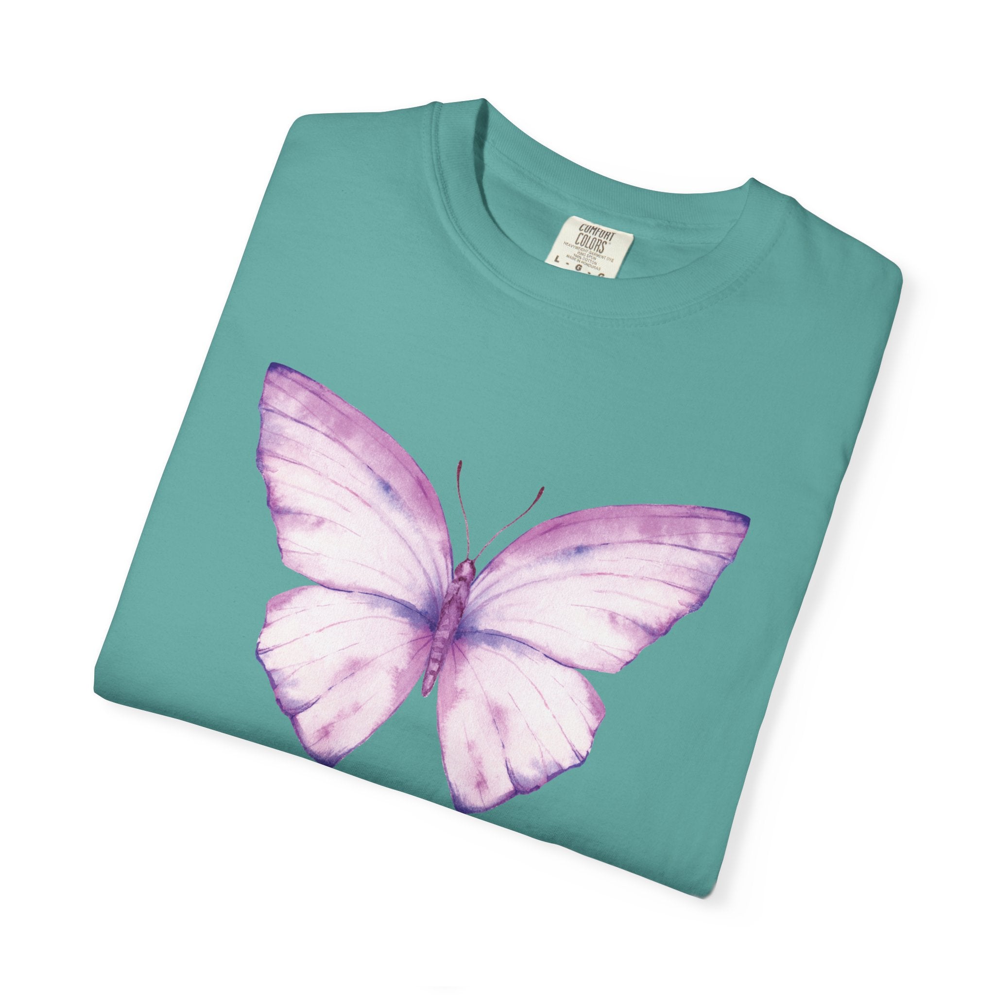 Camiseta con gráfico de mariposa en acuarela pastel | Comfort Colors® 1717 | Colección exclusiva NUCCI™