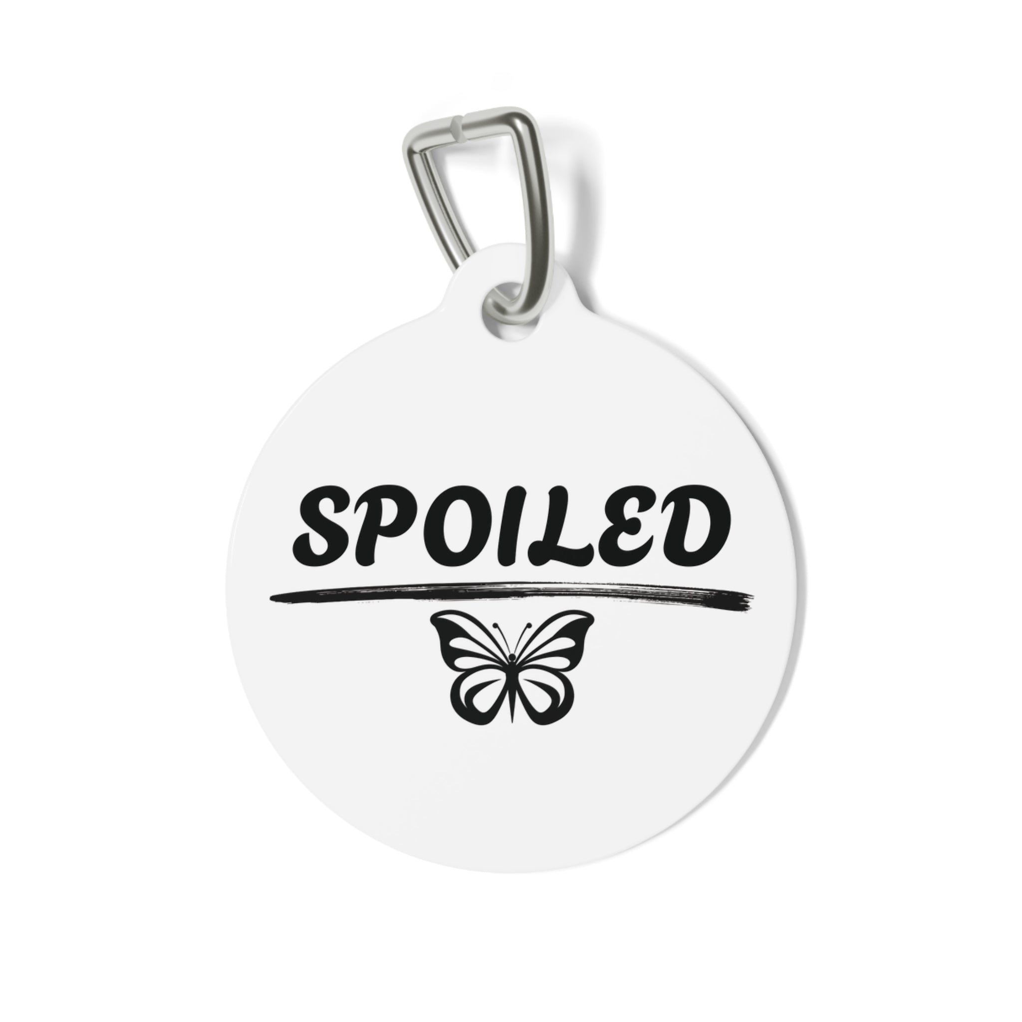SPOILED Butterfly Personalized Pet Tag | Dog & Cat ID Tag | NUCCI™ Beautifully Broken Collection