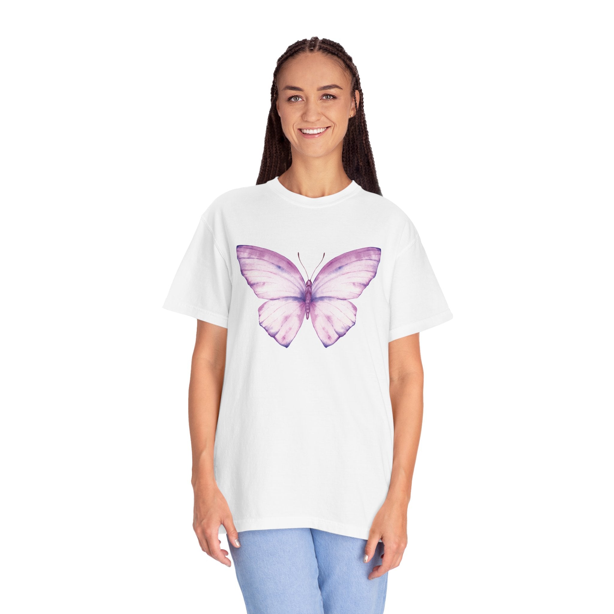 Pastel Watercolor Butterfly Graphic Tee | Comfort Colors® 1717 | NUCCI™ Signature Collection