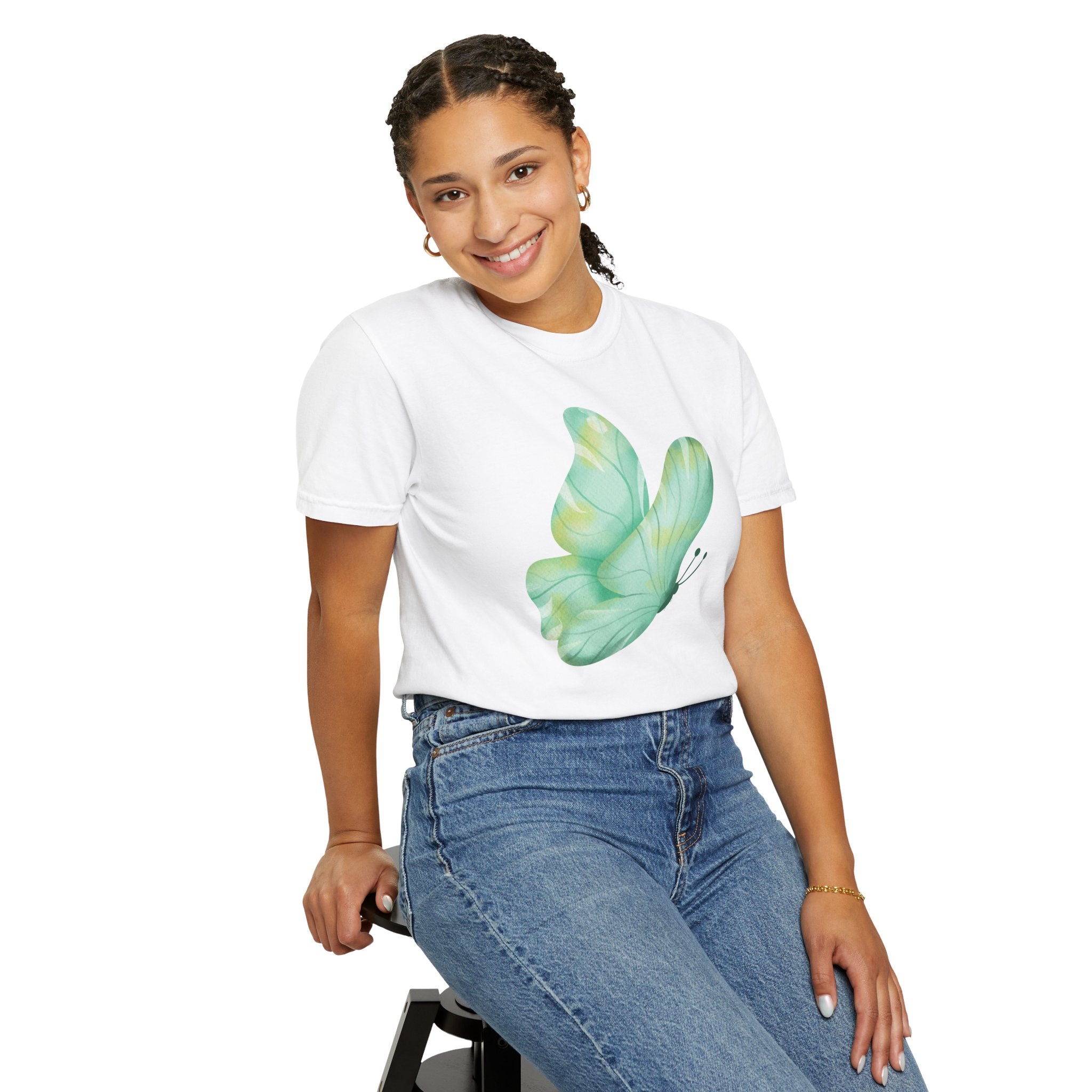 Pastel Watercolor Butterfly Graphic Tee | Comfort Colors® 1717 | NUCCI™ Signature Collection