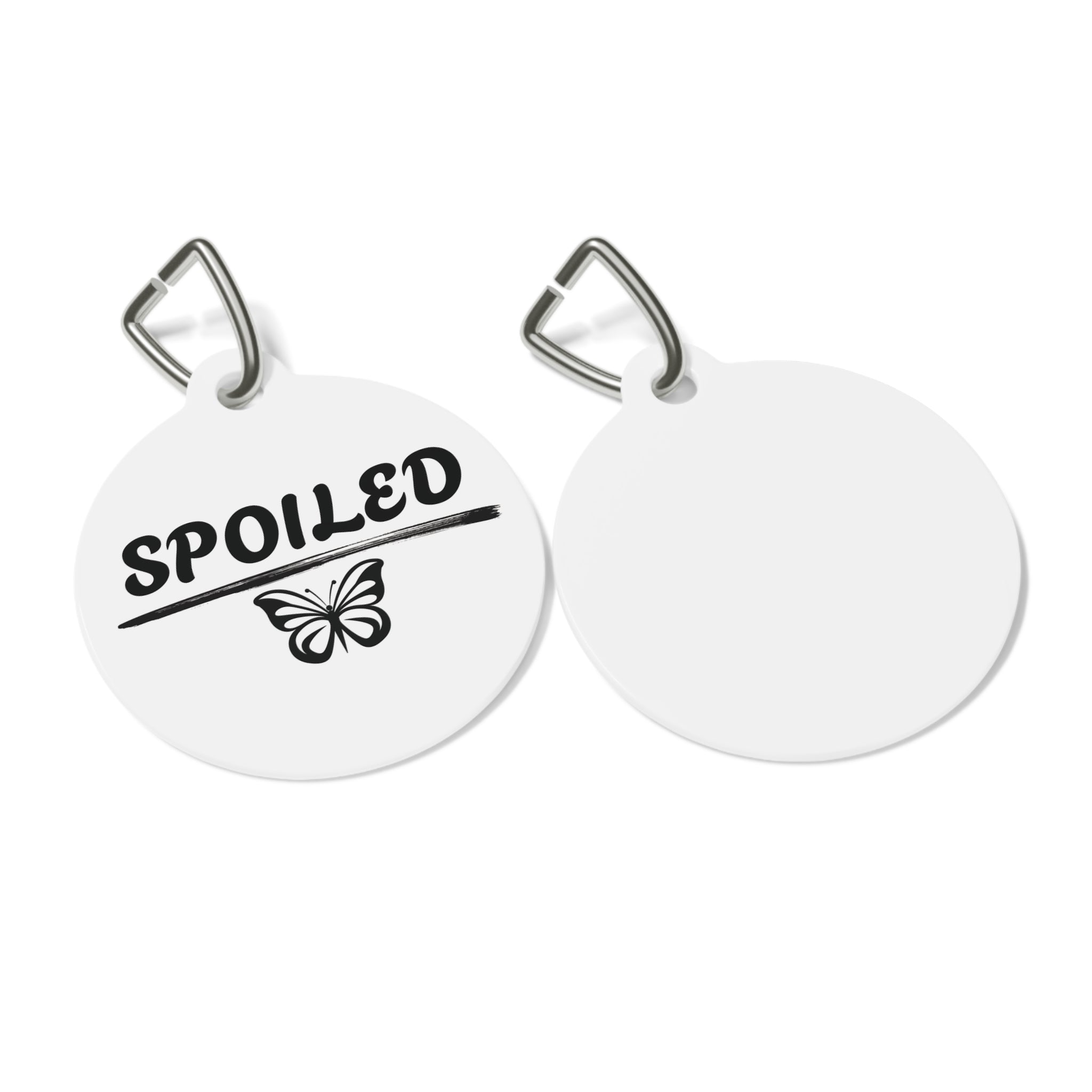 SPOILED Butterfly Personalized Pet Tag | Dog & Cat ID Tag | NUCCI™ Beautifully Broken Collection