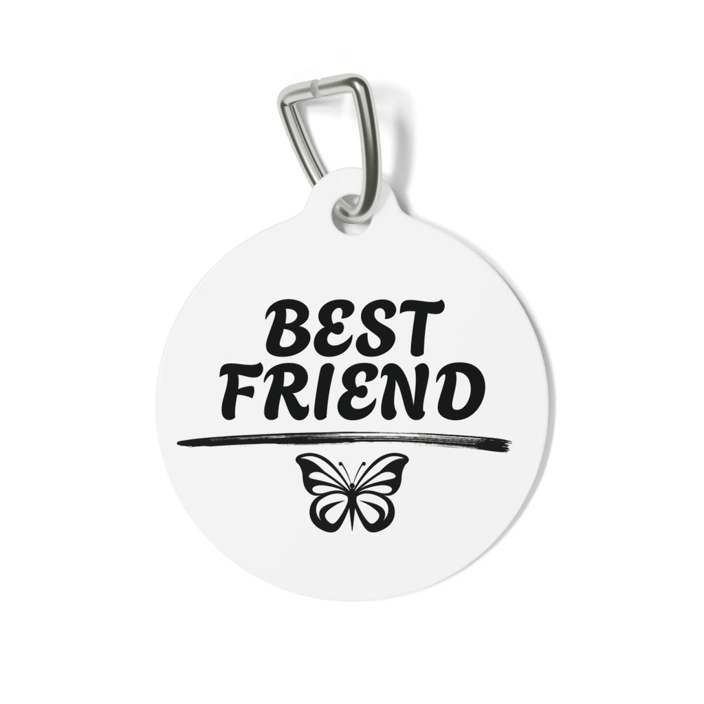 BEST FRIEND Butterfly Personalized Pet Tag | Dog & Cat ID Tag | NUCCI™ Beautifully Broken Collection