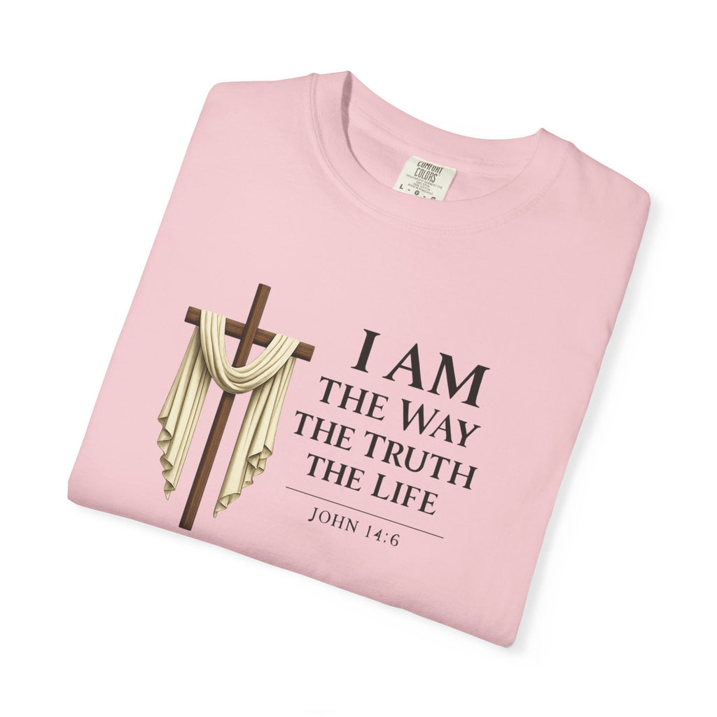 John 14:6 Christian Faith T-Shirt – “I Am the Way, the Truth, the Life” Comfort Colors® Tee