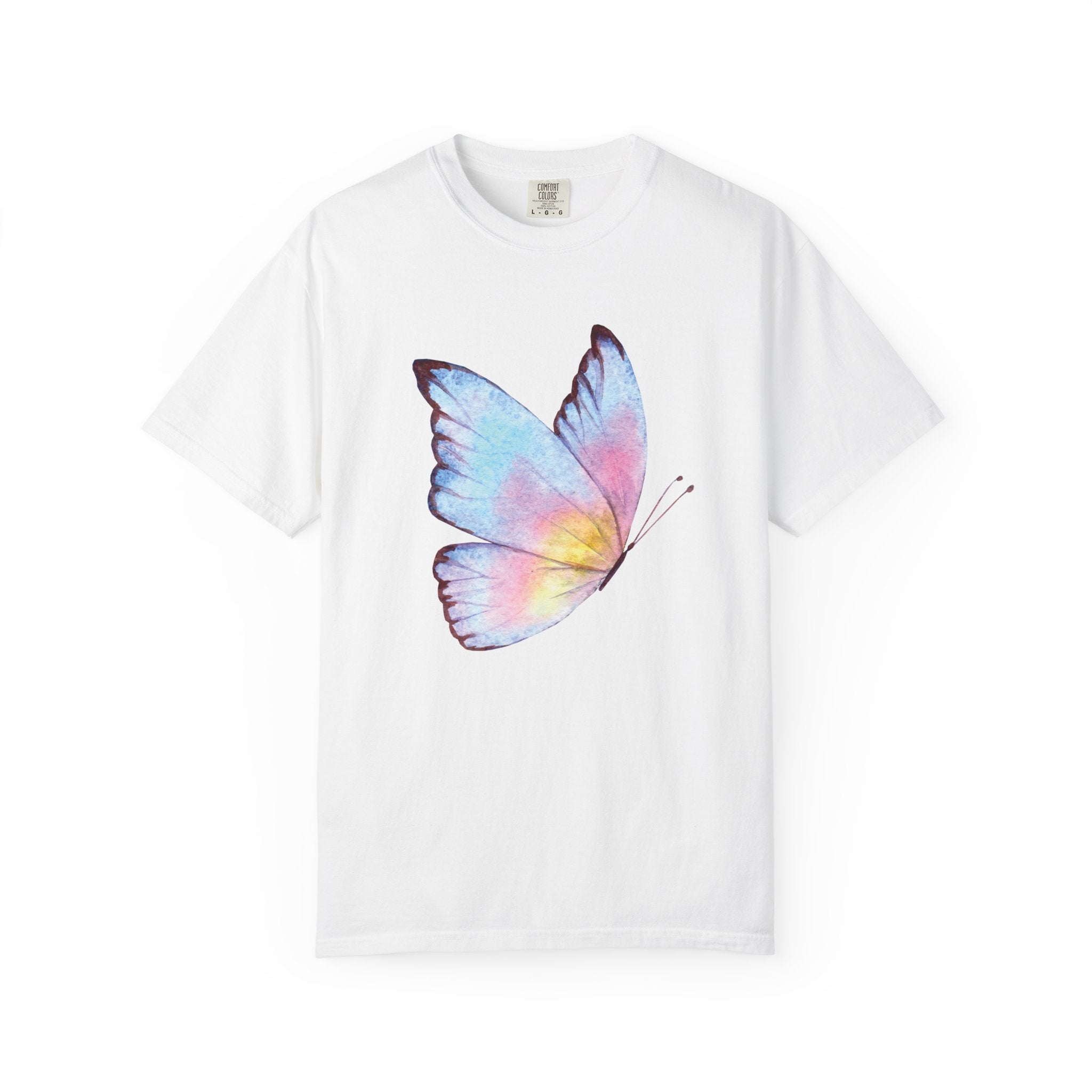 Pastel Watercolor Butterfly Graphic Tee | Comfort Colors® 1717 | NUCCI™ Signature Collection
