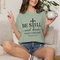 Psalm 46:10 Christian Faith T-Shirt — “Be Still and Know” Comfort Colors® Tee