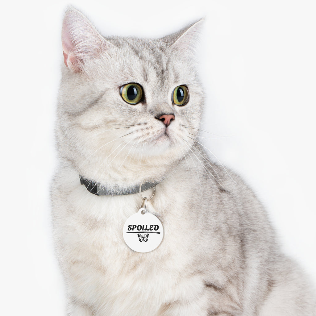 SPOILED Butterfly Personalized Pet Tag | Dog & Cat ID Tag | NUCCI™ Beautifully Broken Collection