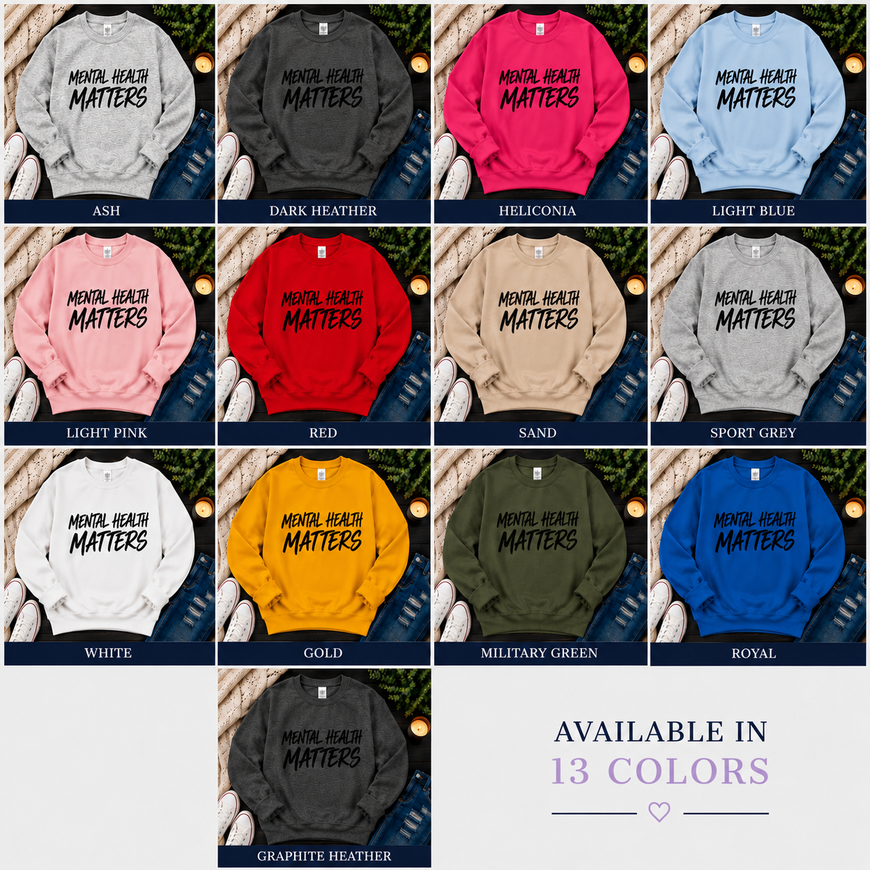 Mental Health Matters Sweatshirt | Unisex Mental Health Awareness Crewneck