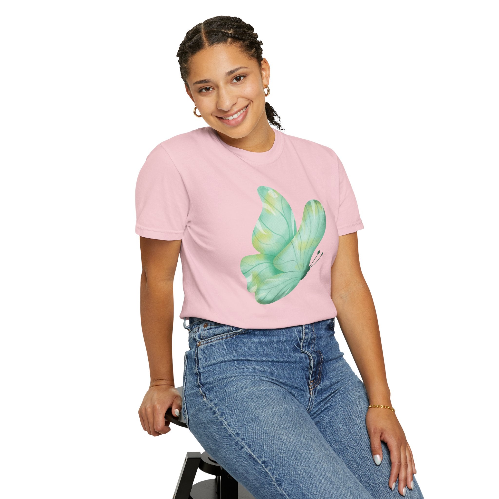 Pastel Watercolor Butterfly Graphic Tee | Comfort Colors® 1717 | NUCCI™ Signature Collection