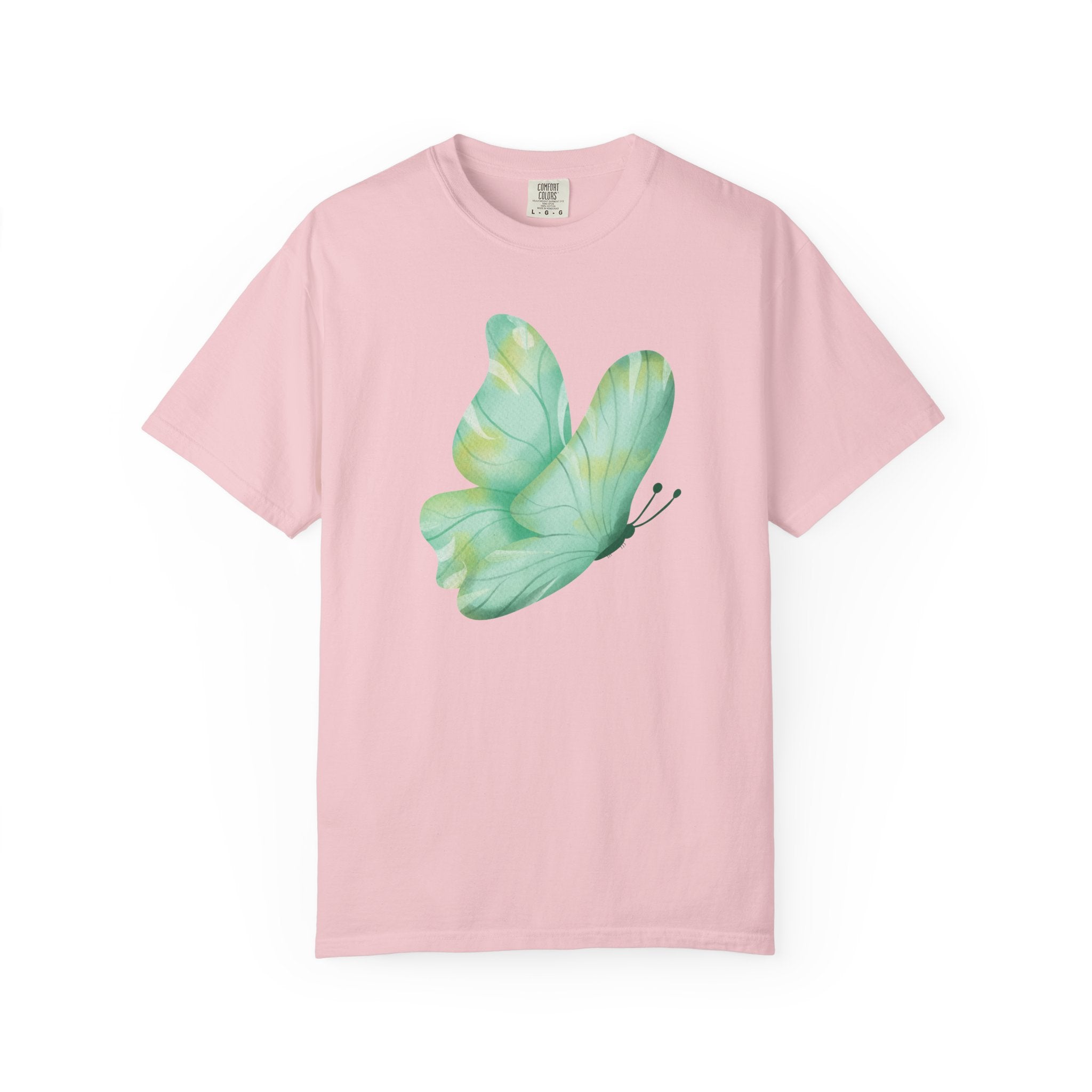 Camiseta Gráfica de Mariposa Acuarela Pastel | Comfort Colors® 1717 | Colección Exclusiva NUCCI™