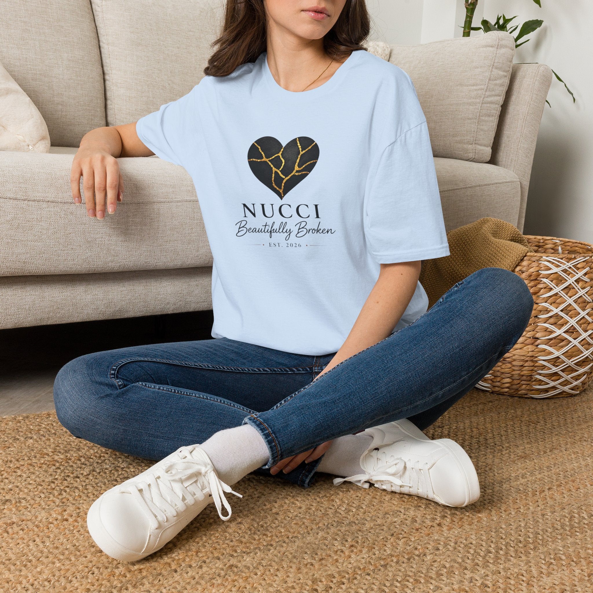 NUCCI™ Signature Collection | Cracked Heart Logo Tee