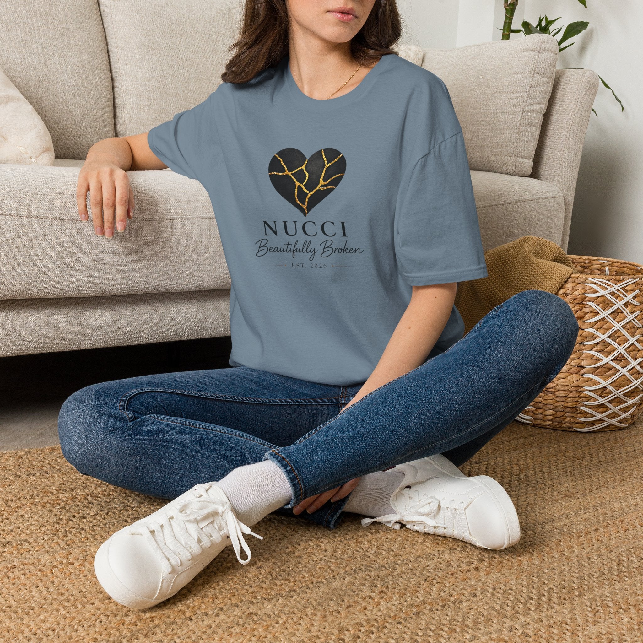 NUCCI™ Signature Collection | Cracked Heart Logo Tee