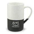 Just Don’t Engraved Ceramic Coffee Mug | Funny 13 oz Speckled Mug