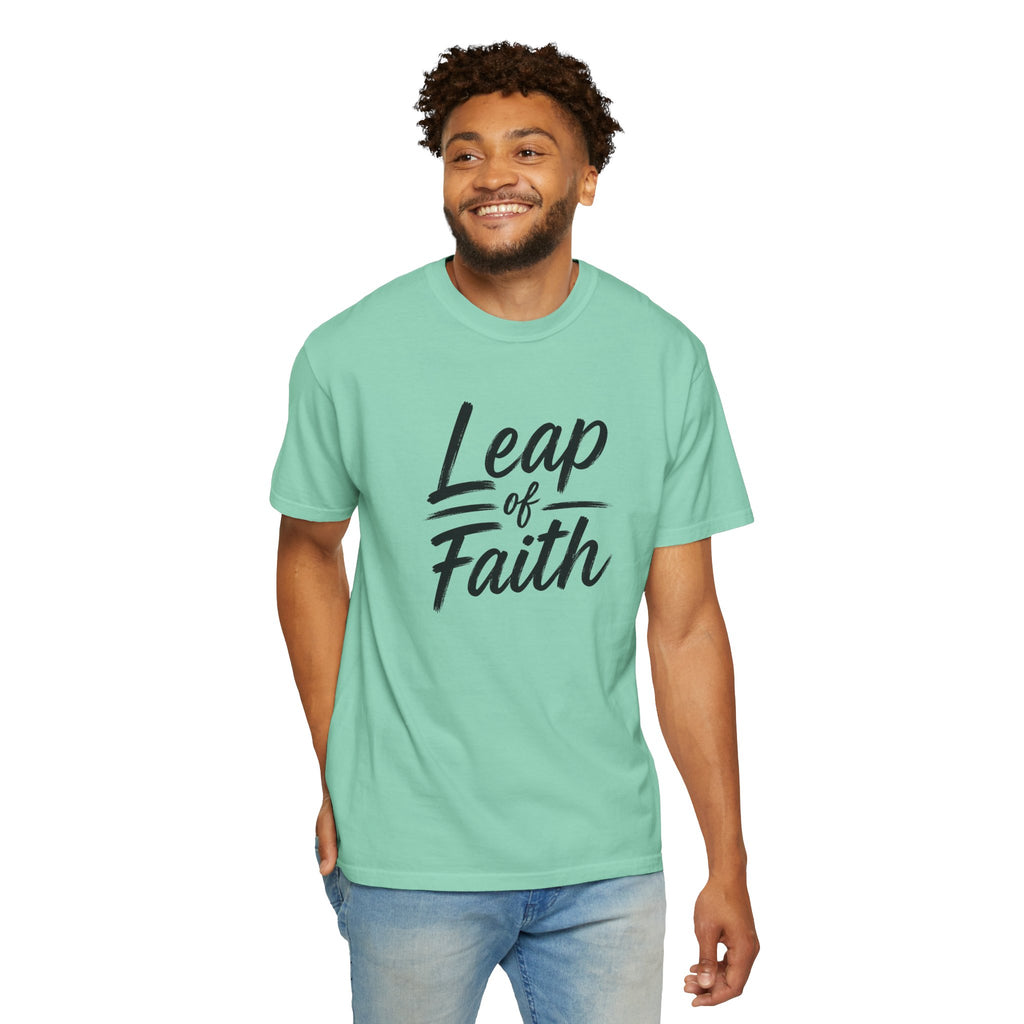 Leap of Faith T-Shirt | Inspirational Faith Comfort Colors® 1717 Unisex Tee