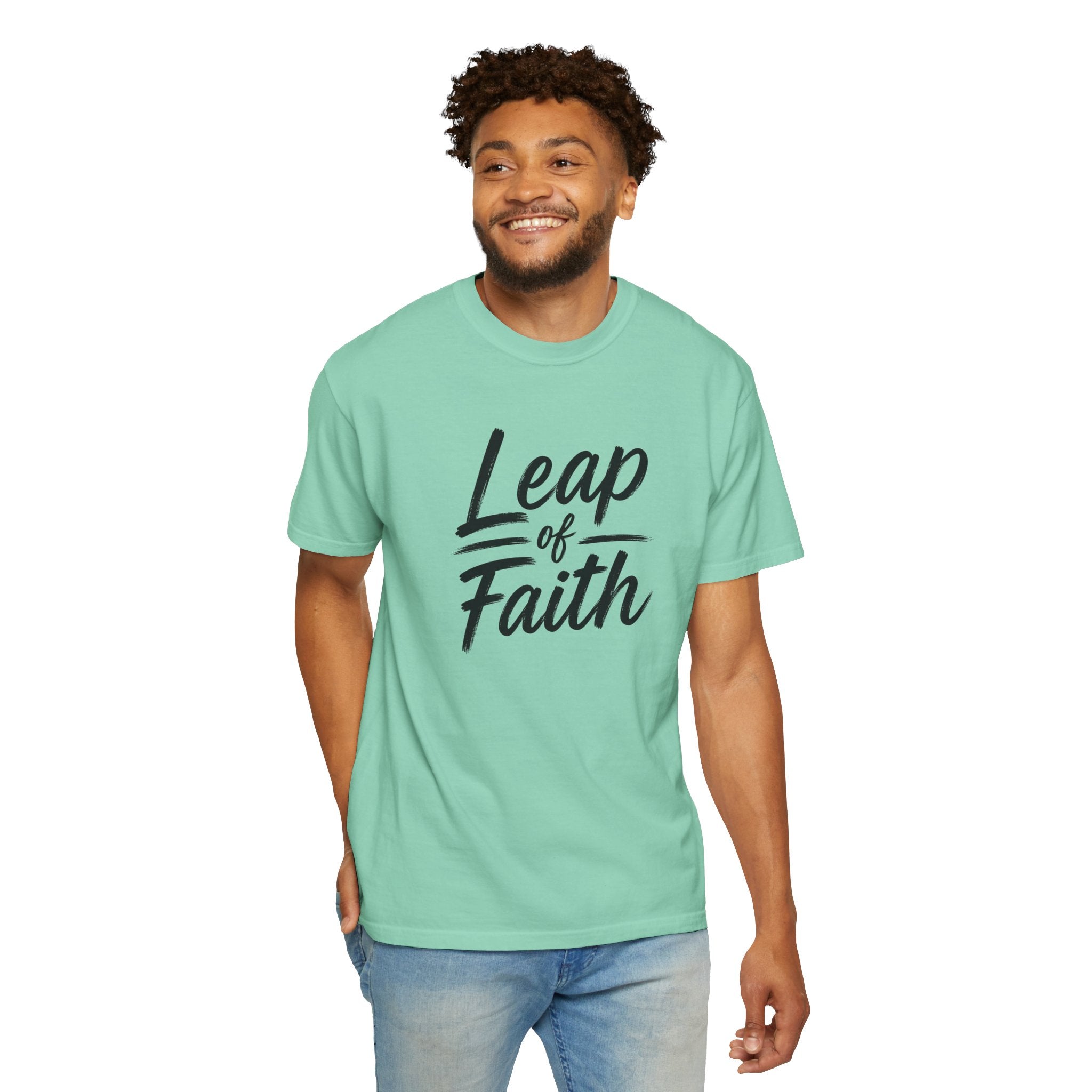 Leap of Faith T-Shirt | Inspirational Faith Comfort Colors® 1717 Unisex Tee