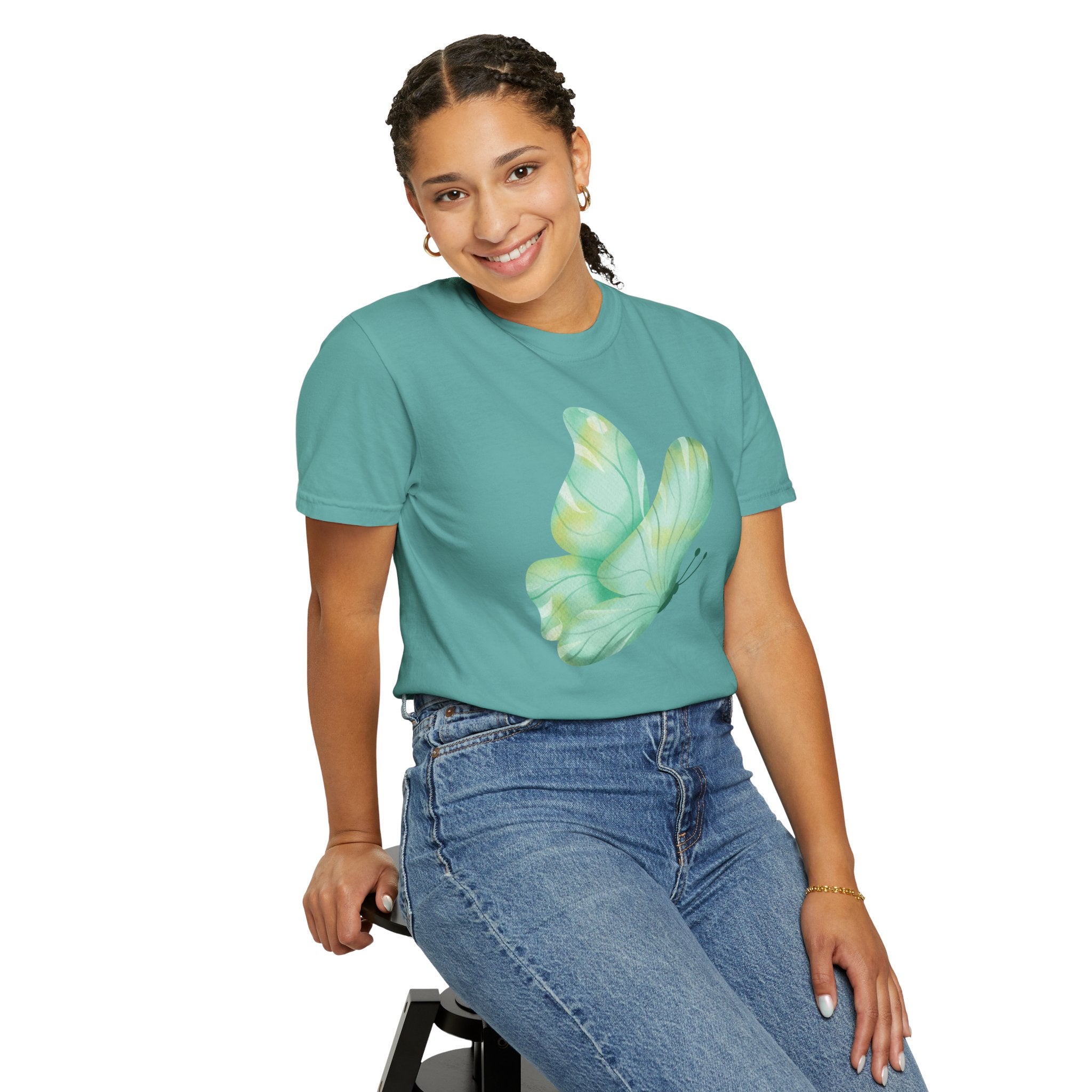 Pastel Watercolor Butterfly Graphic Tee | Comfort Colors® 1717 | NUCCI™ Signature Collection