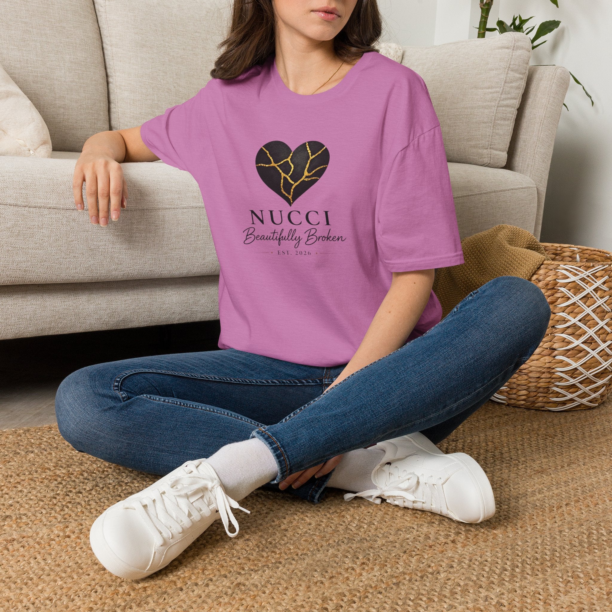 NUCCI™ Signature Collection | Cracked Heart Logo Tee
