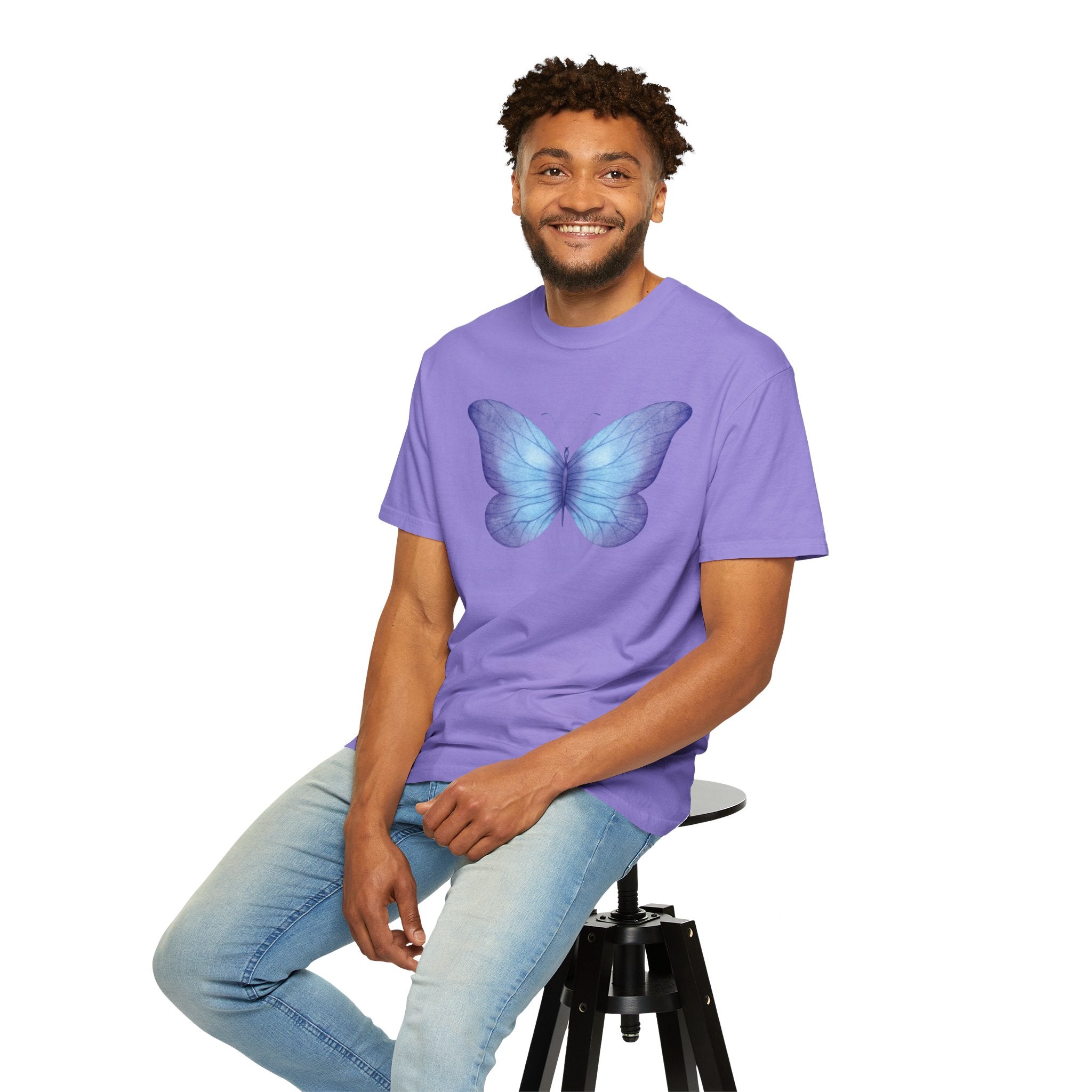 Pastel Watercolor Butterfly Graphic Tee | Comfort Colors® 1717 | NUCCI™ Signature Collection
