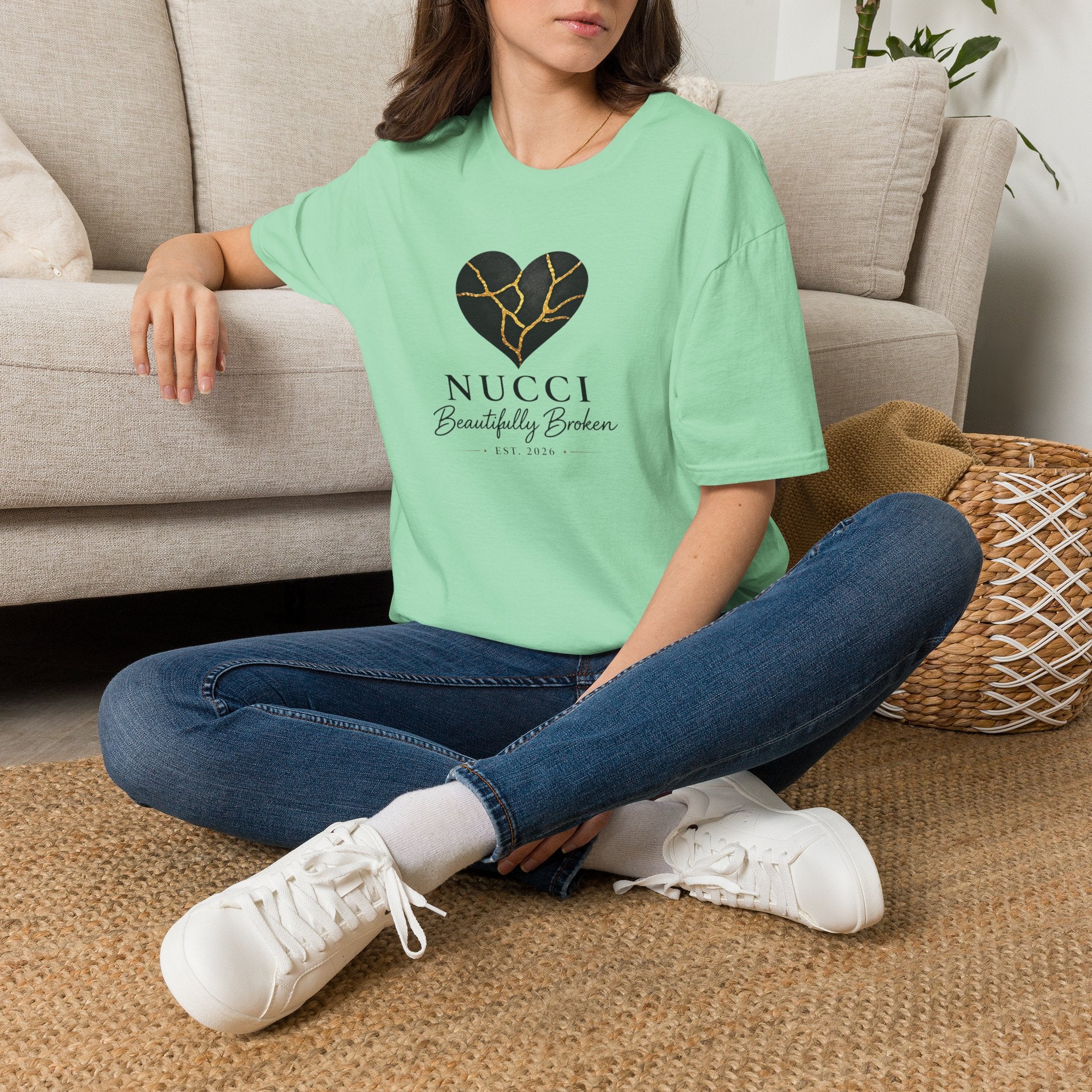 NUCCI™ Signature Collection | Cracked Heart Logo Tee