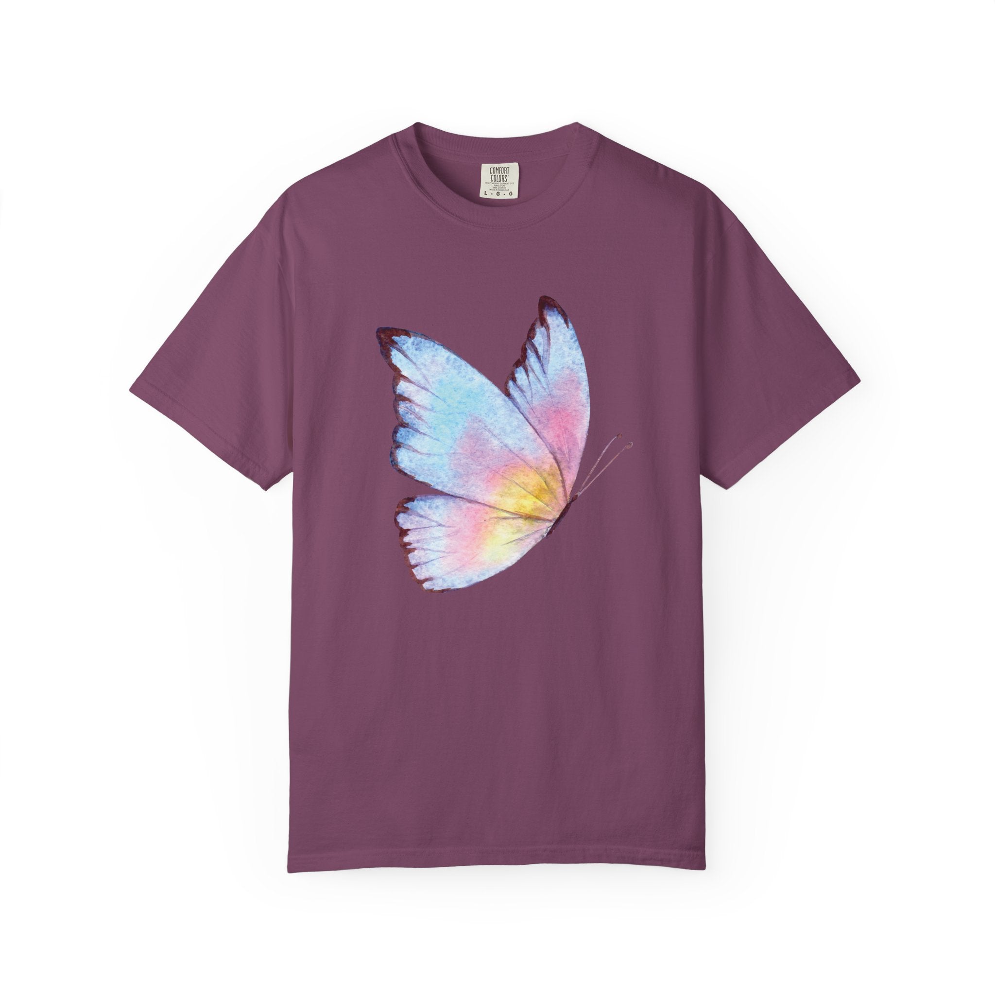 Pastel Watercolor Butterfly Graphic Tee | Comfort Colors® 1717 | NUCCI™ Signature Collection