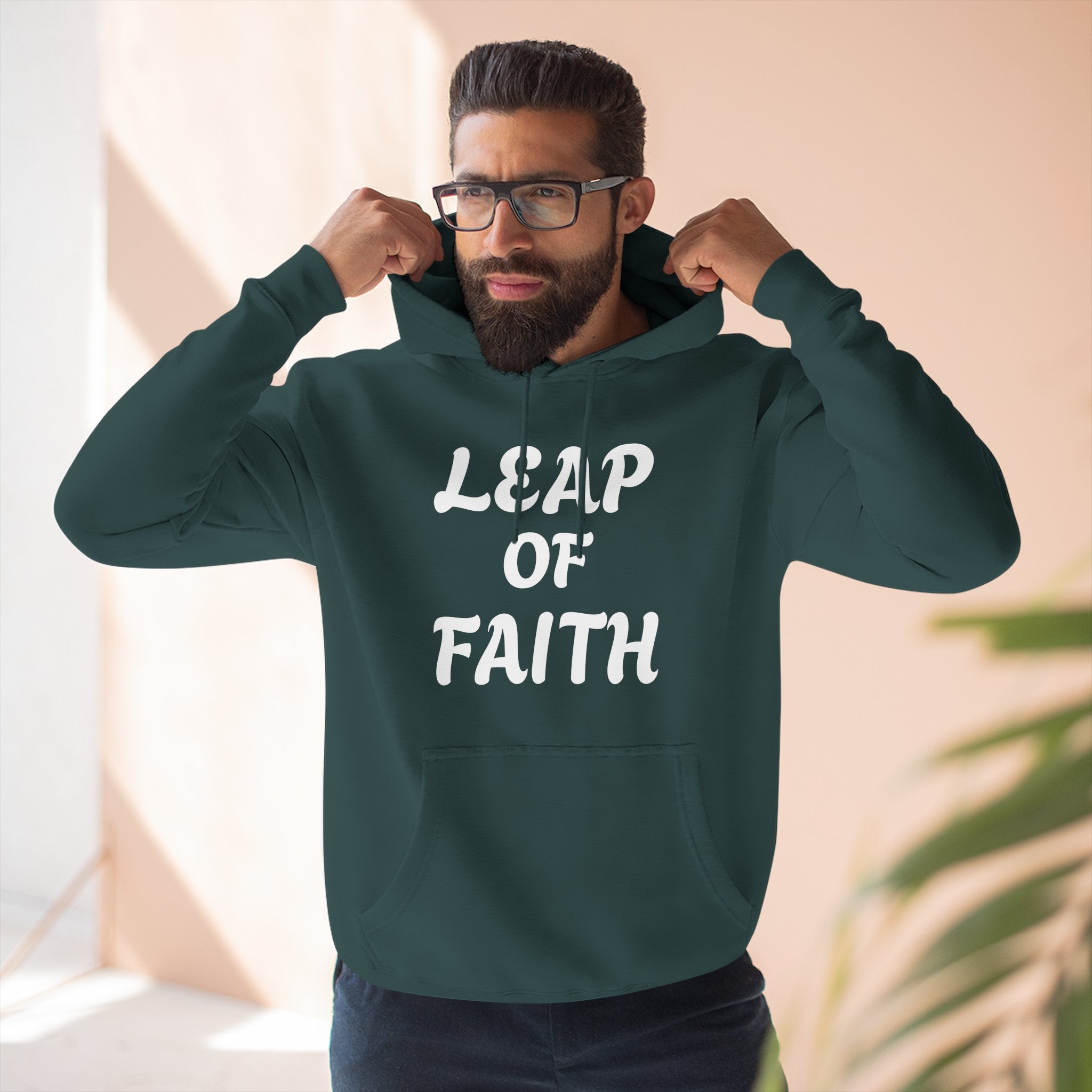 Leap of Faith Hoodie — Inspirational Fleece Pullover