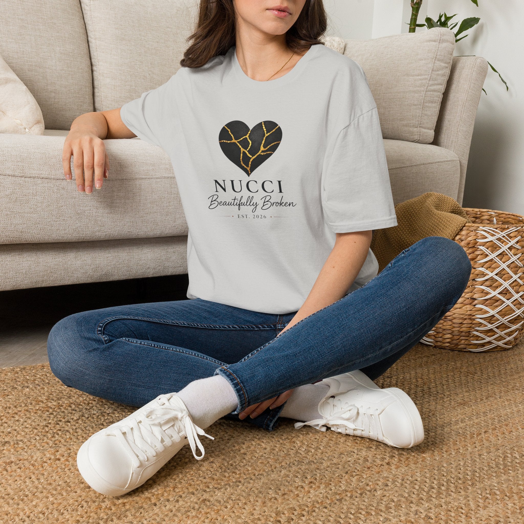 NUCCI™ Signature Collection | Cracked Heart Logo Tee