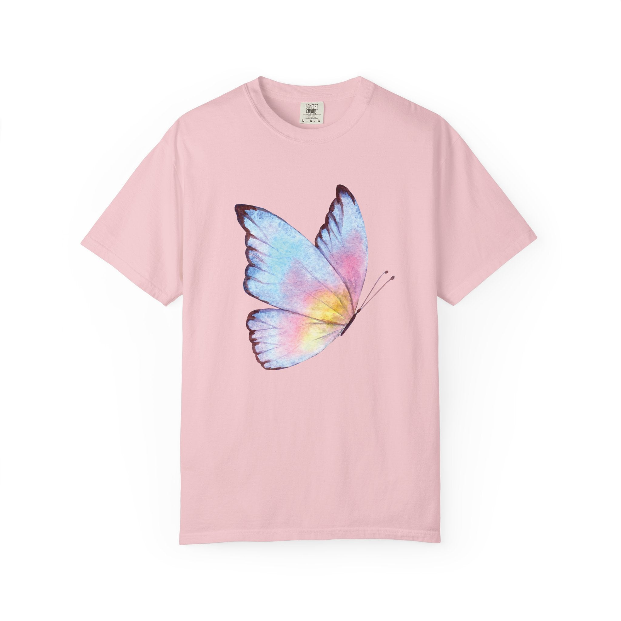 Pastel Watercolor Butterfly Graphic Tee | Comfort Colors® 1717 | NUCCI™ Signature Collection
