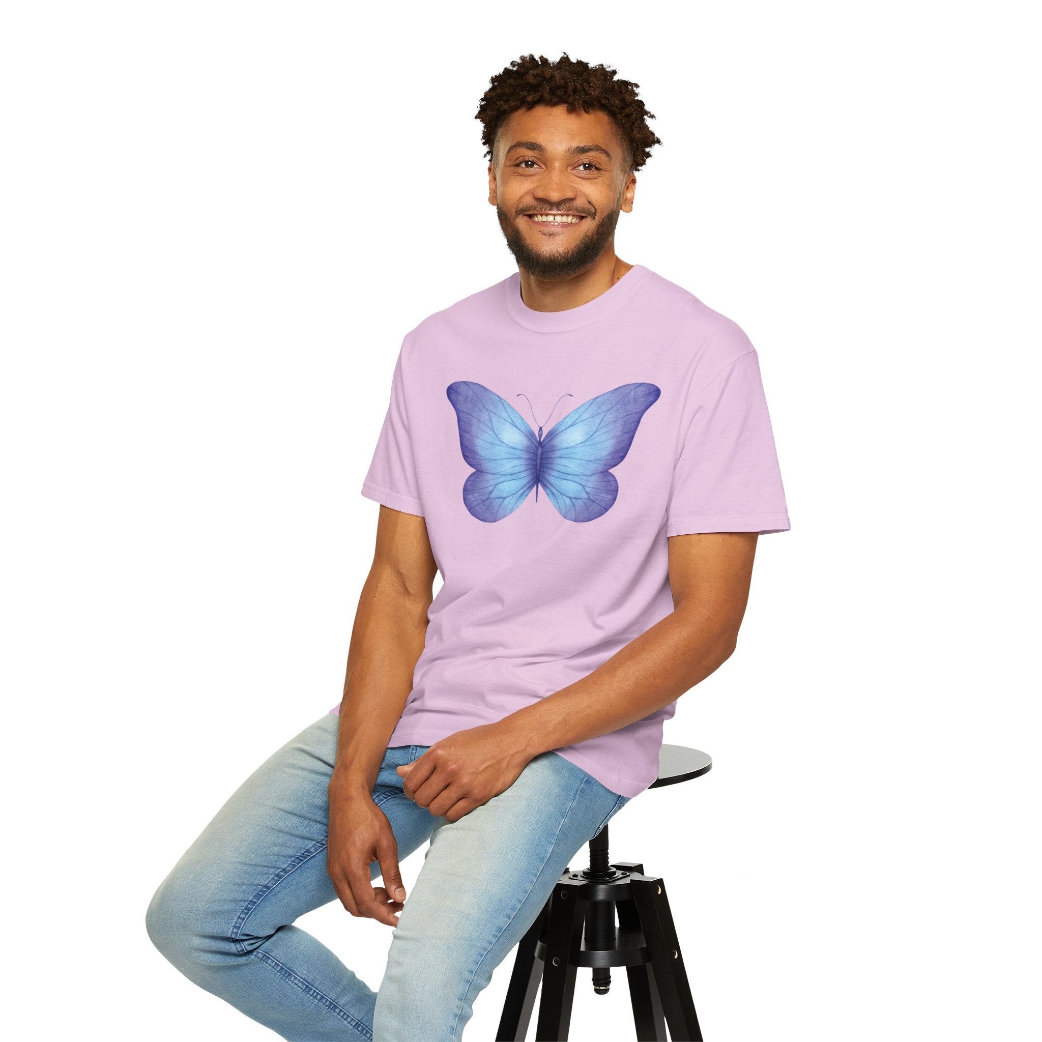 Pastel Watercolor Butterfly Graphic Tee | Comfort Colors® 1717 | NUCCI™ Signature Collection