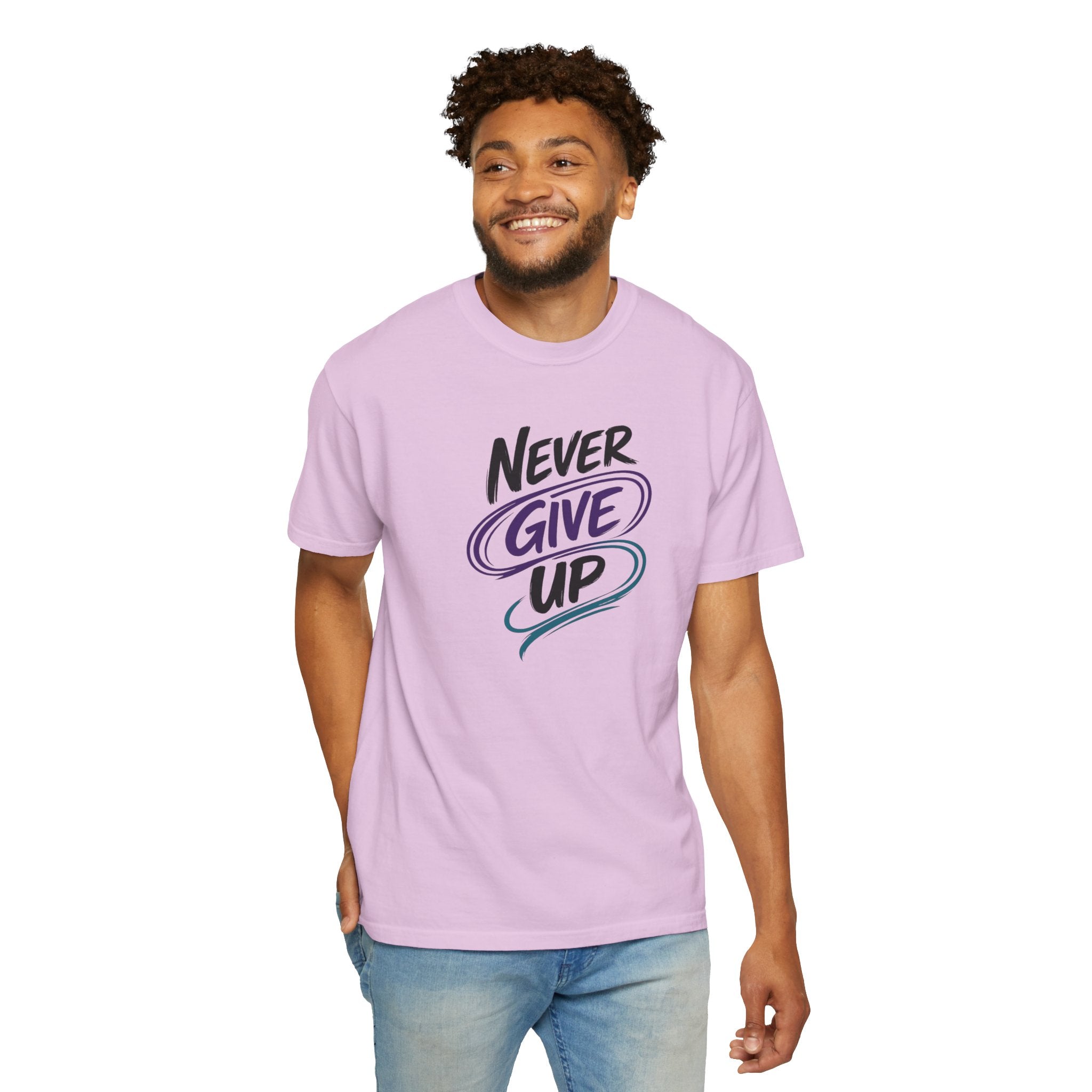 Never Give Up T-Shirt | Inspirational Mental Health Shirt | Positive Graphic Tee | Comfort Colors® Unisex Tee