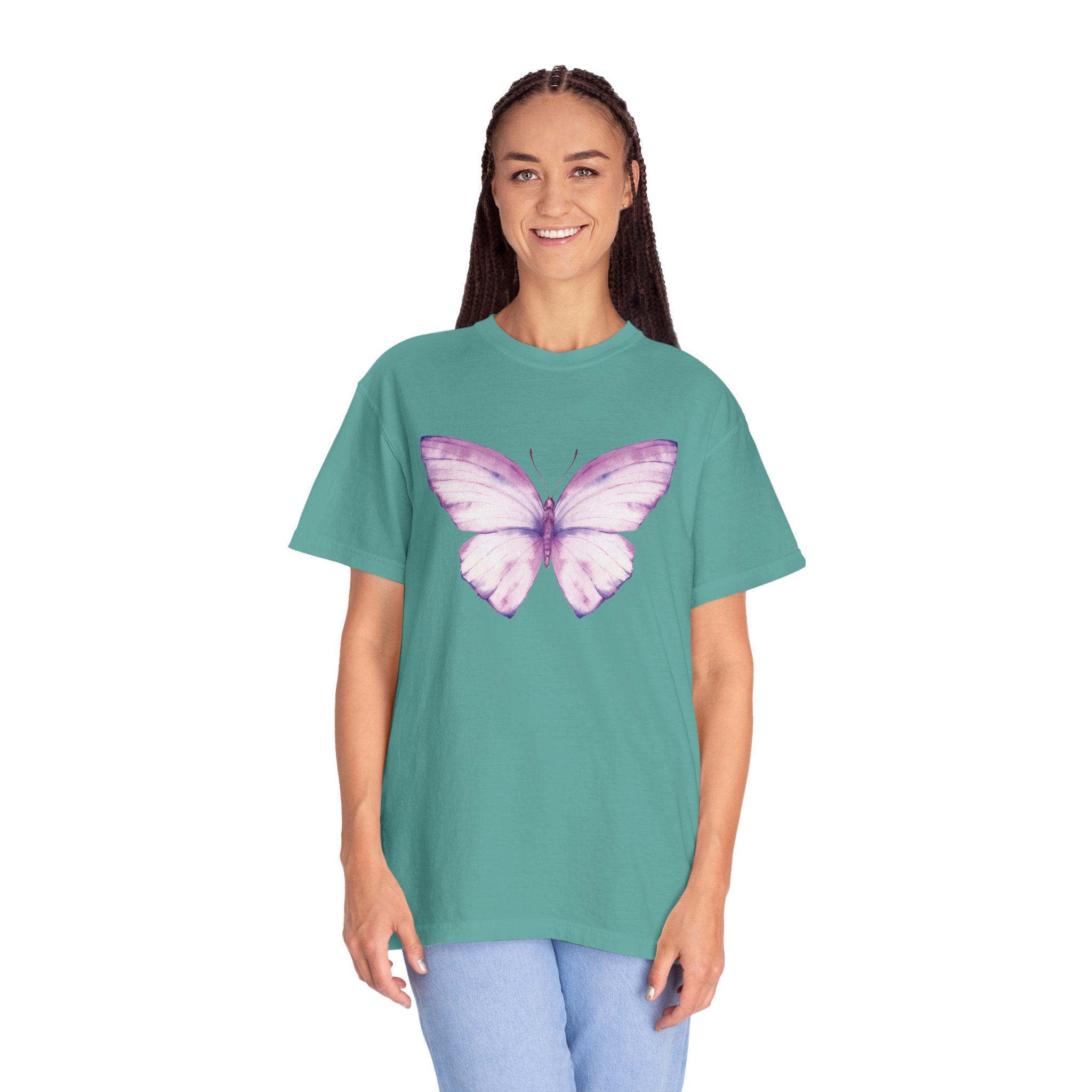 Pastel Watercolor Butterfly Graphic Tee | Comfort Colors® 1717 | NUCCI™ Signature Collection
