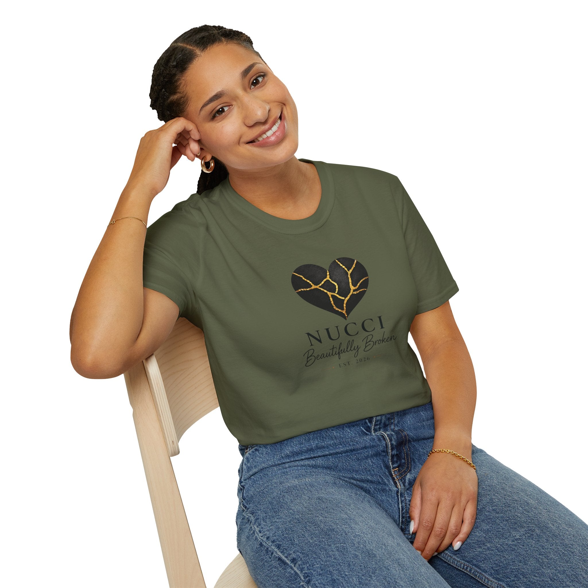 NUCCI™ Signature Collection | Cracked Heart Logo Tee
