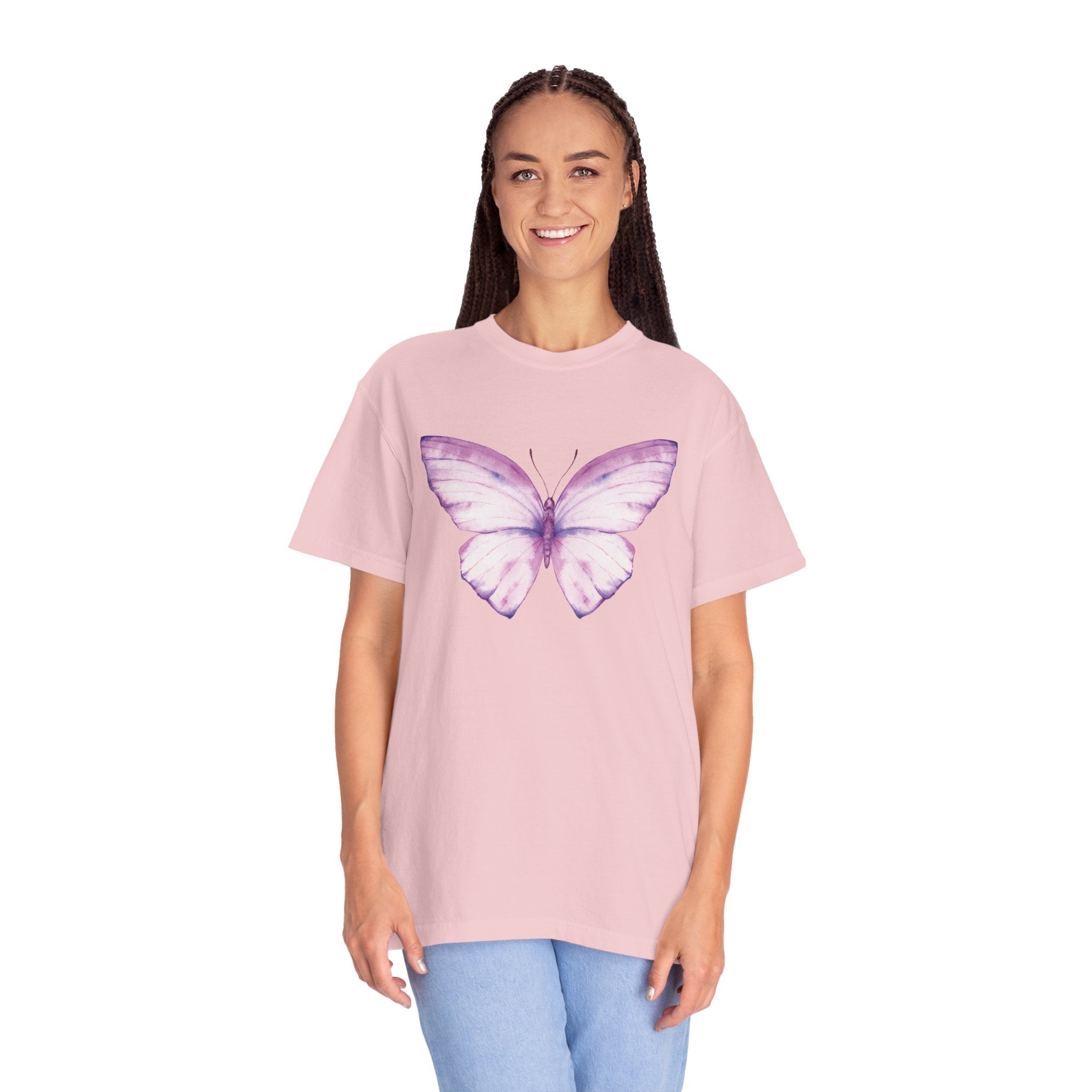 Pastel Watercolor Butterfly Graphic Tee | Comfort Colors® 1717 | NUCCI™ Signature Collection