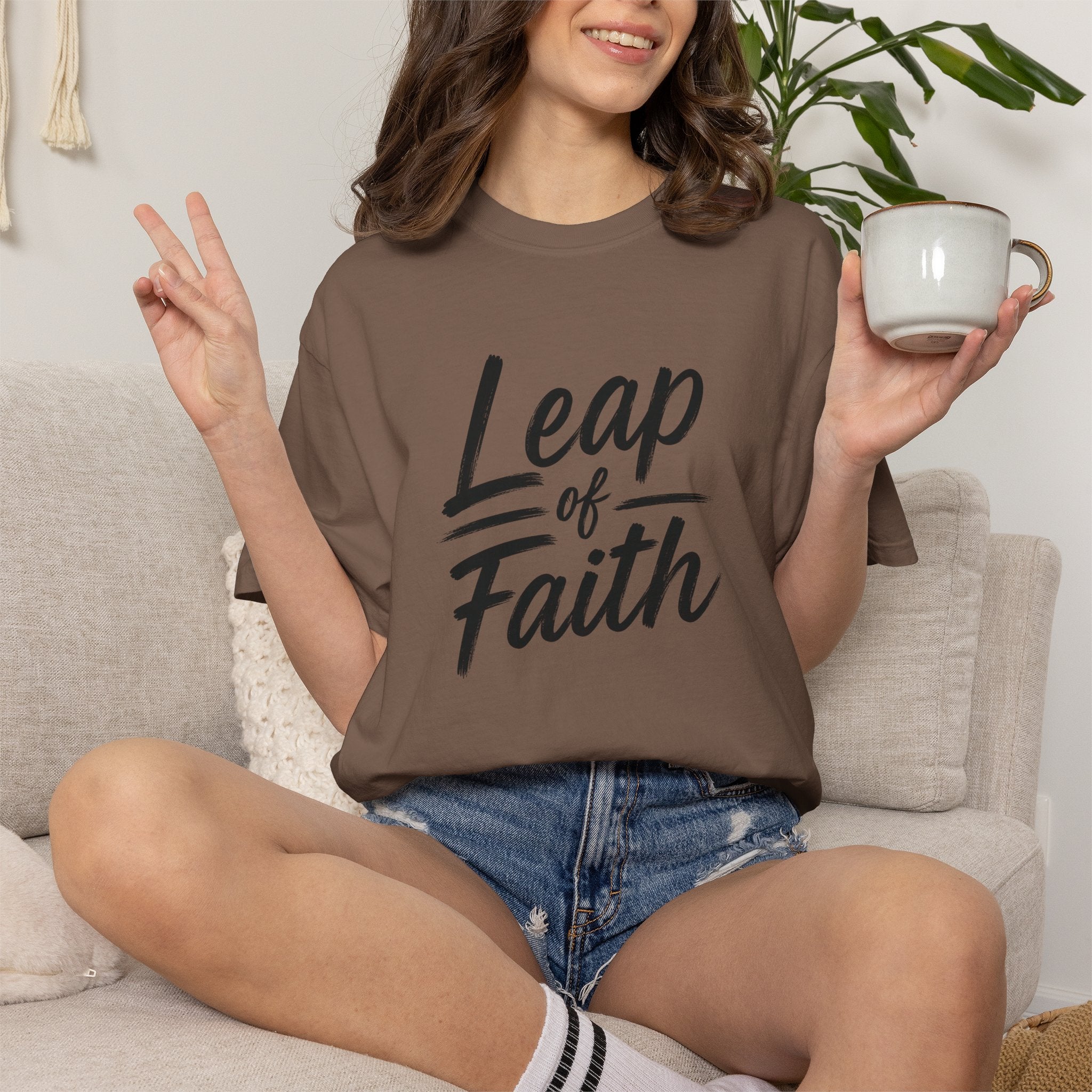 Leap of Faith T-Shirt | Inspirational Faith Comfort Colors® 1717 Unisex Tee