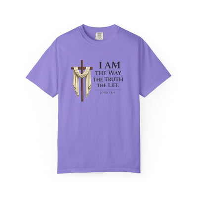John 14:6 I Am the Way Comfort Colors T-Shirt | Christian Faith Tee