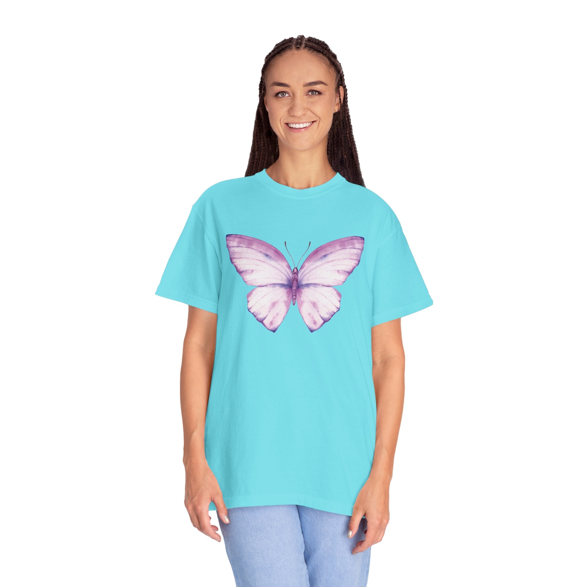 Pastel Watercolor Butterfly Graphic Tee | Comfort Colors® 1717 | NUCCI™ Signature Collection