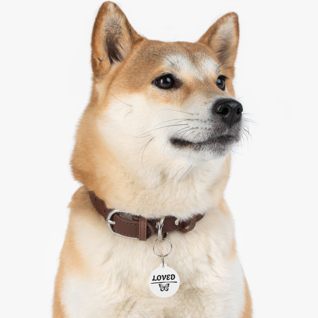 LOVED Butterfly Personalized Pet Tag | Dog & Cat ID Tag | NUCCI™ Beautifully Broken Collection