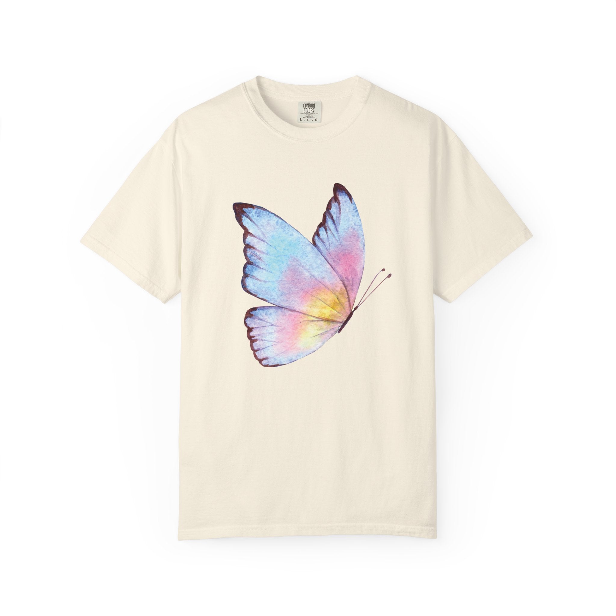 Pastel Watercolor Butterfly Graphic Tee | Comfort Colors® 1717 | NUCCI™ Signature Collection